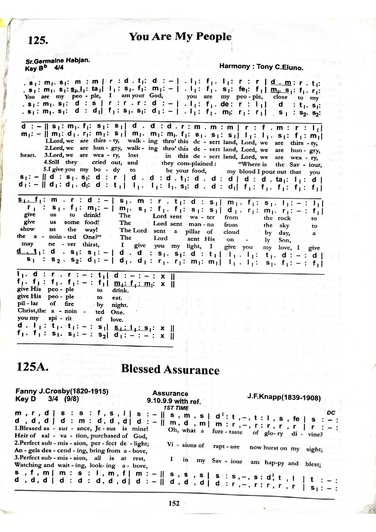 You Are My People, Blessed Assurance, I Need Thee Every Hour - Download Choir Script PDF
