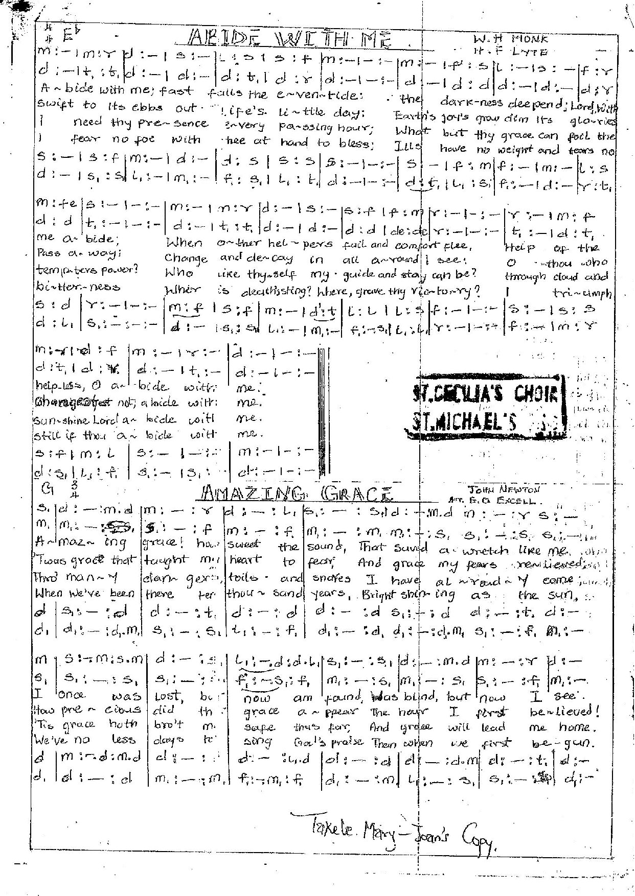 Amazing Grace - Download Choir Script PDF