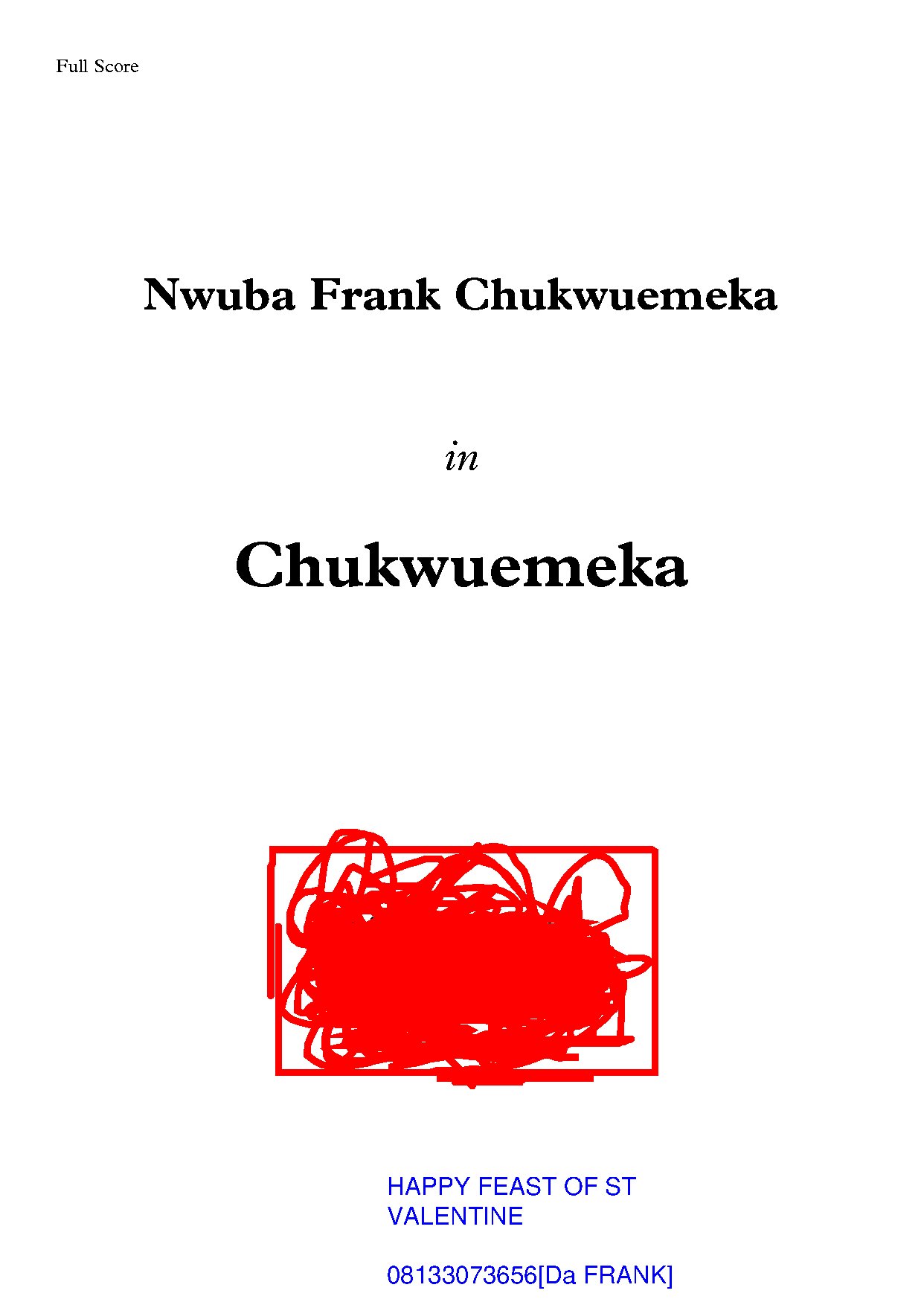 Chukwuemeka - Full Score - Download Choir Script PDF