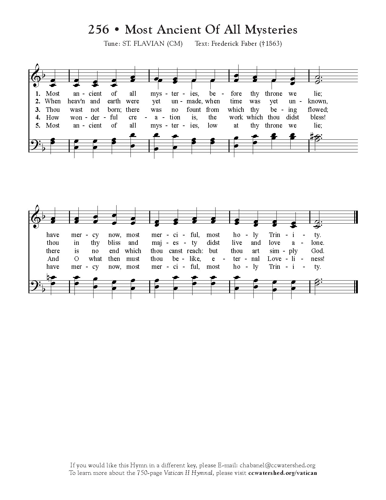 Most Ancient Of All Mystery - Download Choir Script PDF