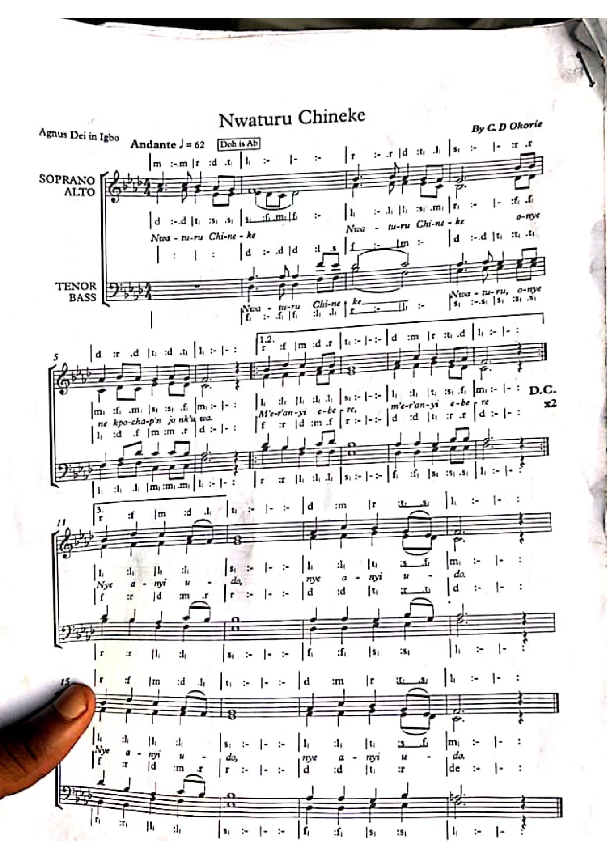 Nwaturu By Okorie - Download Choir Script PDF
