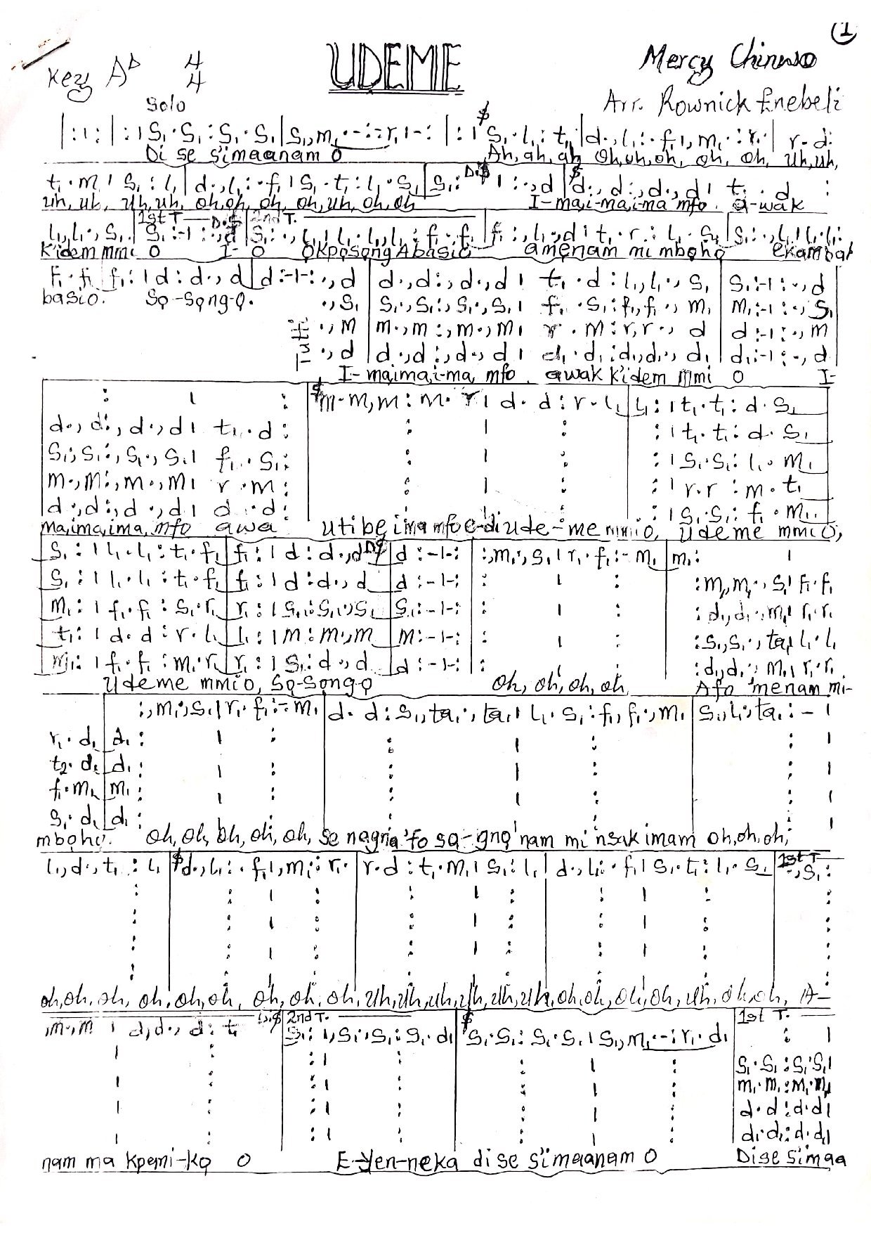 Udeme - Download Choir Script PDF