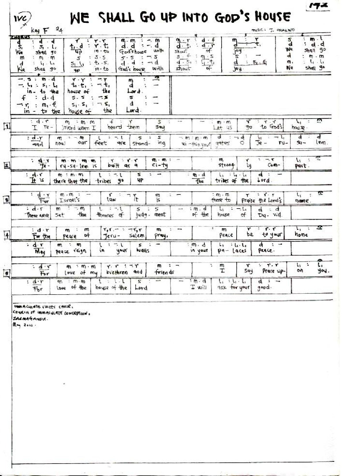 We Shall Go Up Into God-s House 2 - Download Choir Script PDF