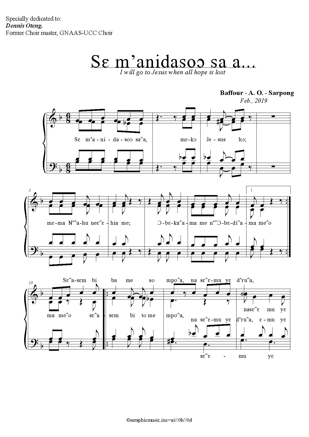 Se M Anidaso Sa A - Download Choir Script PDF