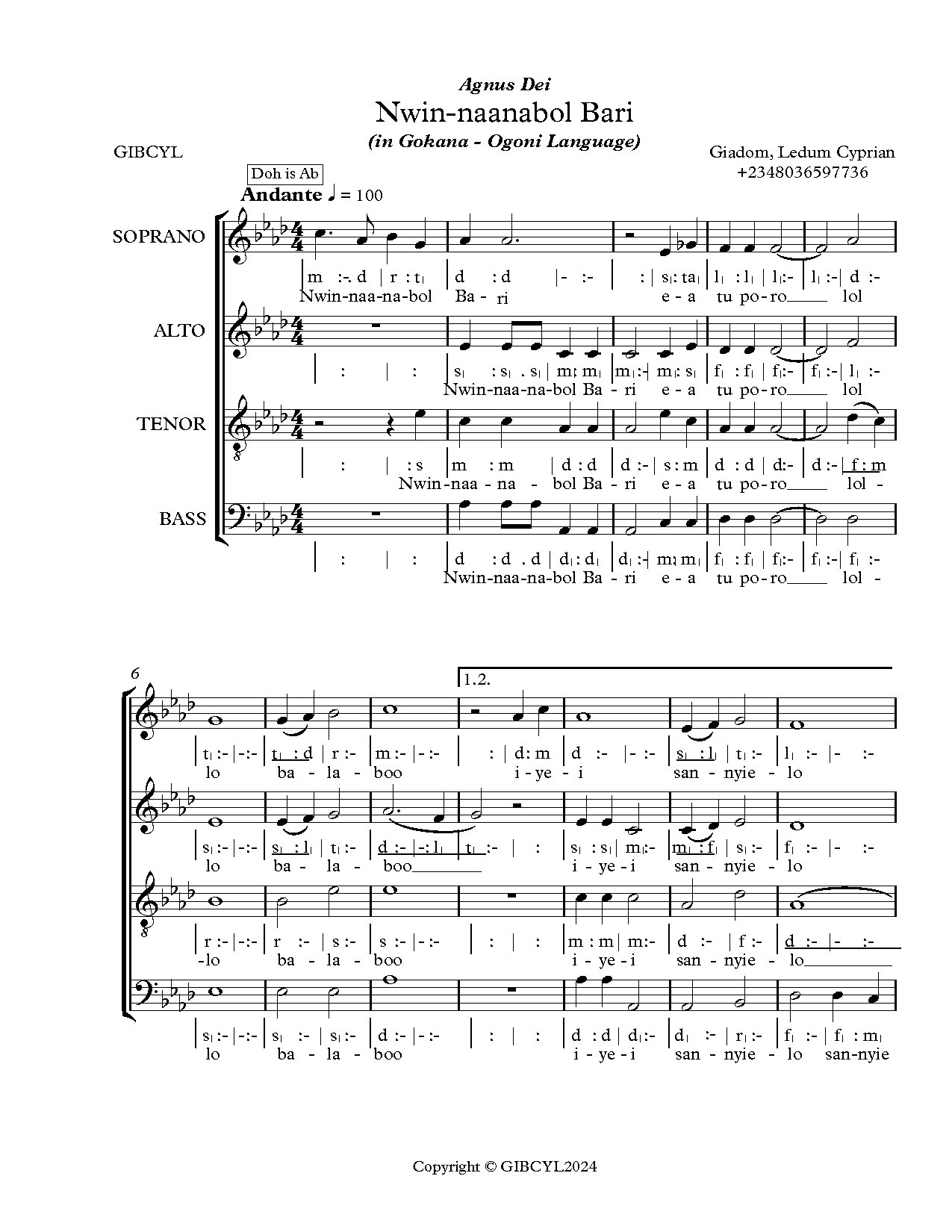 Nwinnaanabol Bari 081024 - Download Choir Script PDF
