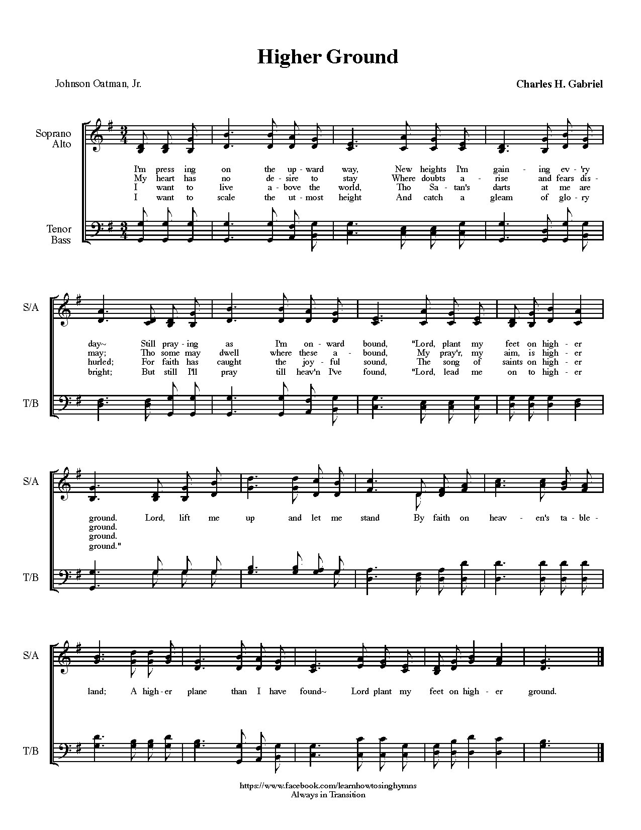 Higher-ground - Download Choir Script PDF