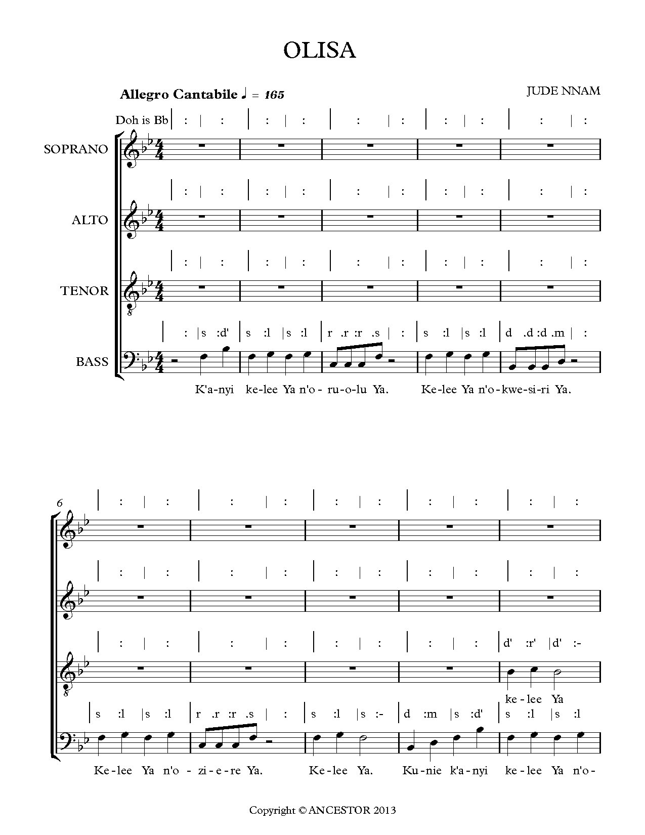 Olisa (off) - Download Choir Script PDF