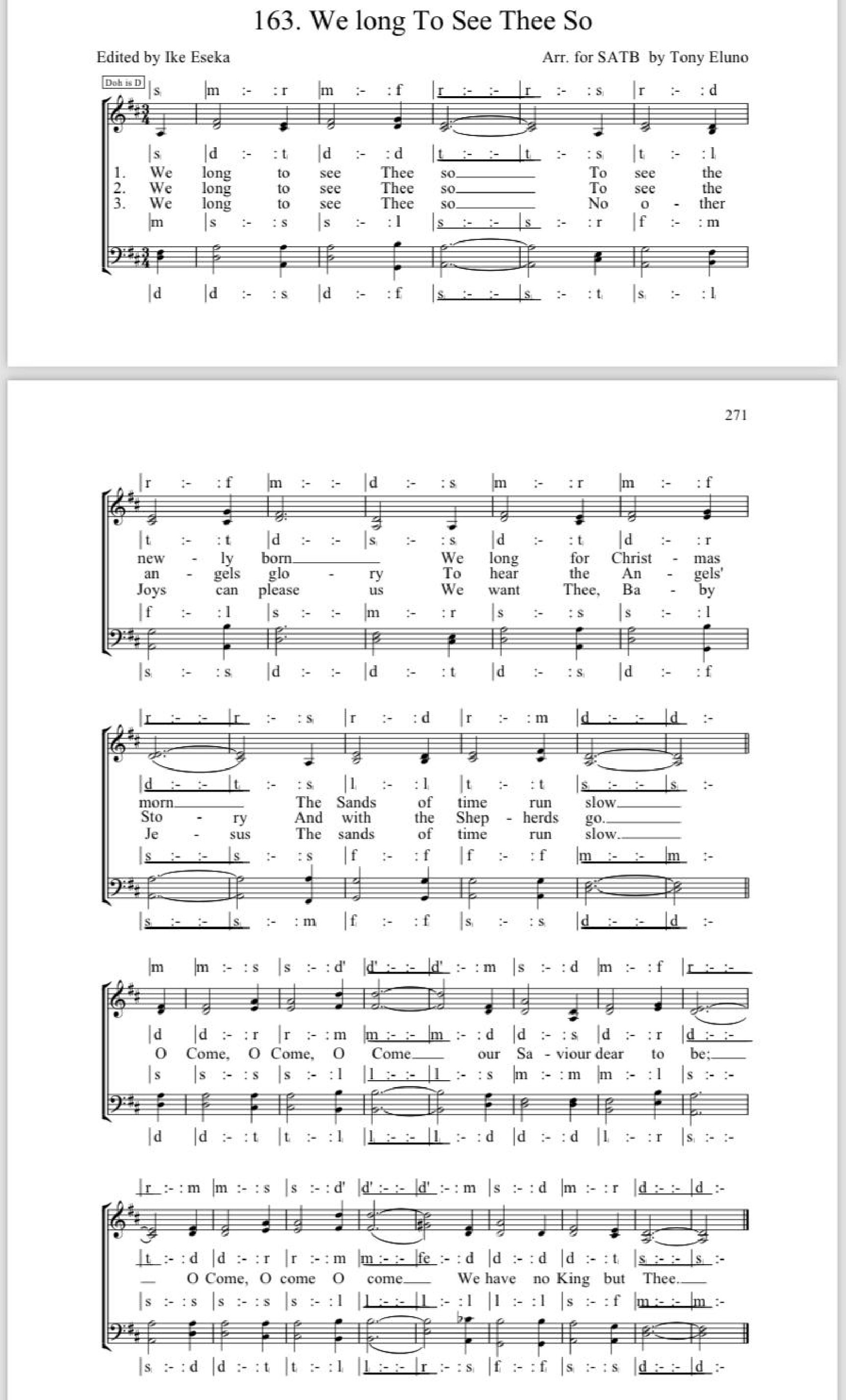 (Advent) We Long To See Thee - Download Choir Script PDF