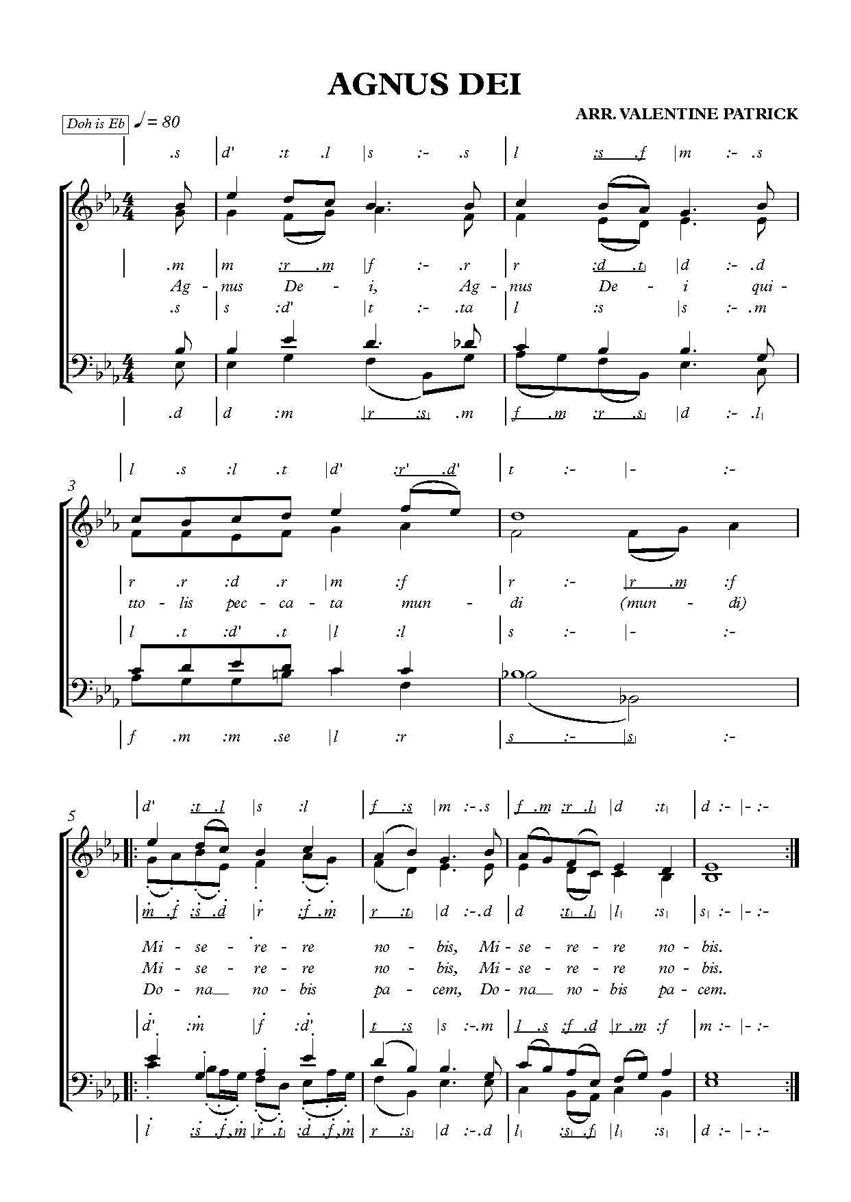 (Agnus) Agnus Dei - Valentine Patrick