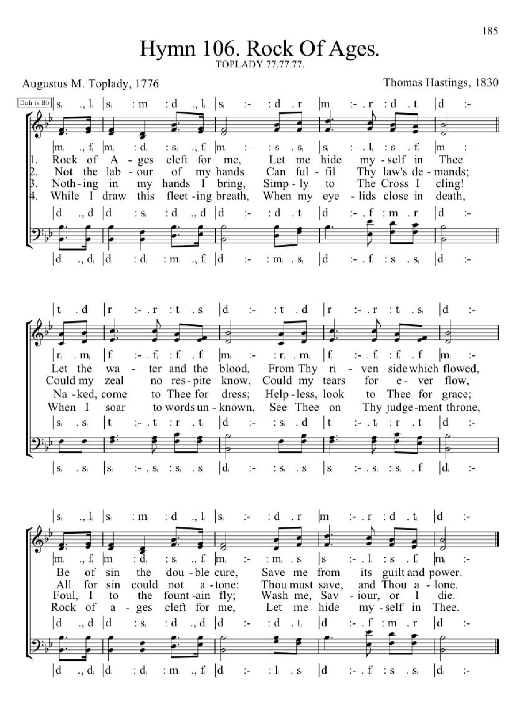 Rock Of Ages - Download Choir Script PDF