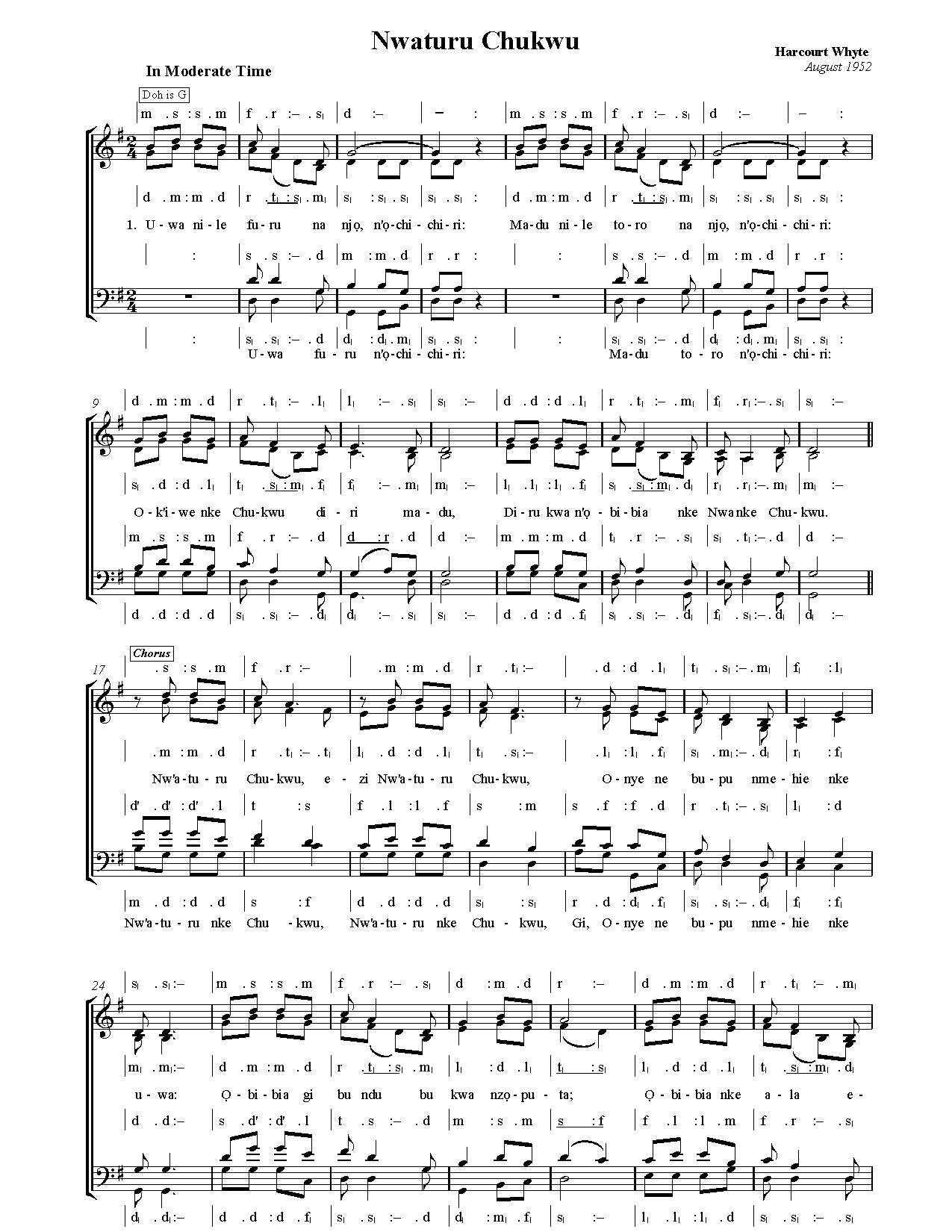 Harcourt Nwaturu Chukwu 2 - Download Choir Script PDF