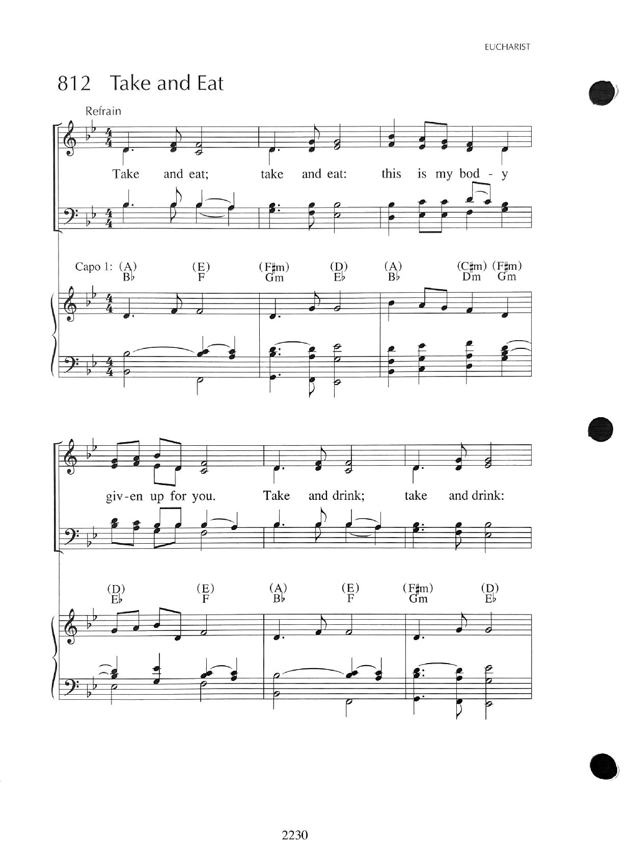 Take And Eat - Download Choir Script PDF
