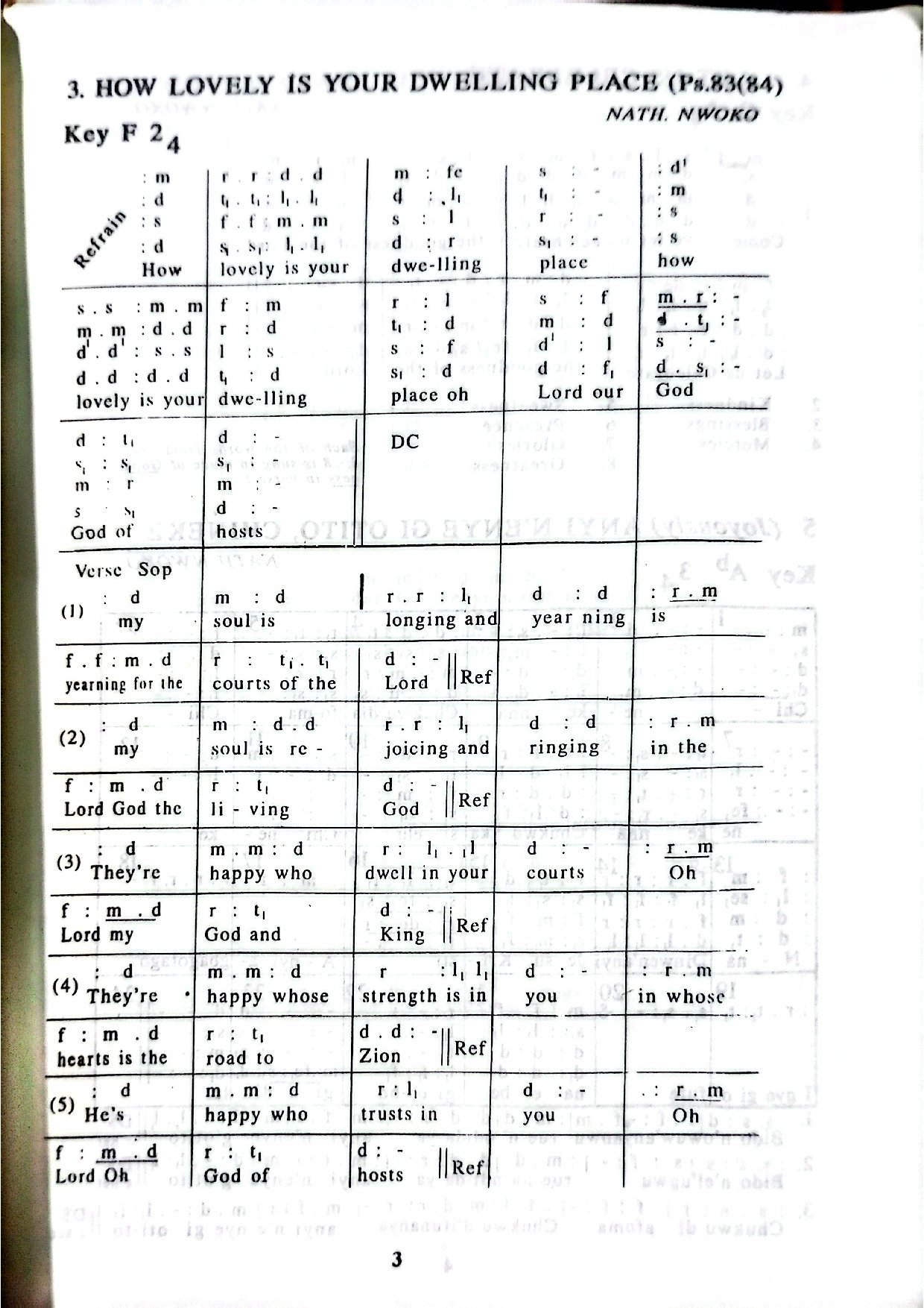How Lovely - Download Choir Script PDF