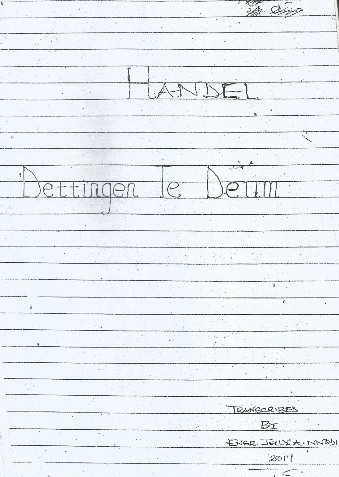 Handel Te Deum Dettingen 2 - Download Choir Script PDF