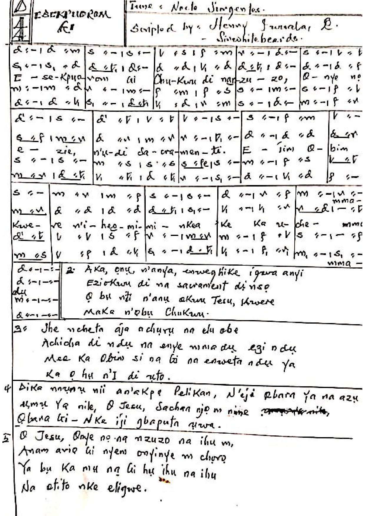 Esekpuorom Gị - Download Choir Script PDF