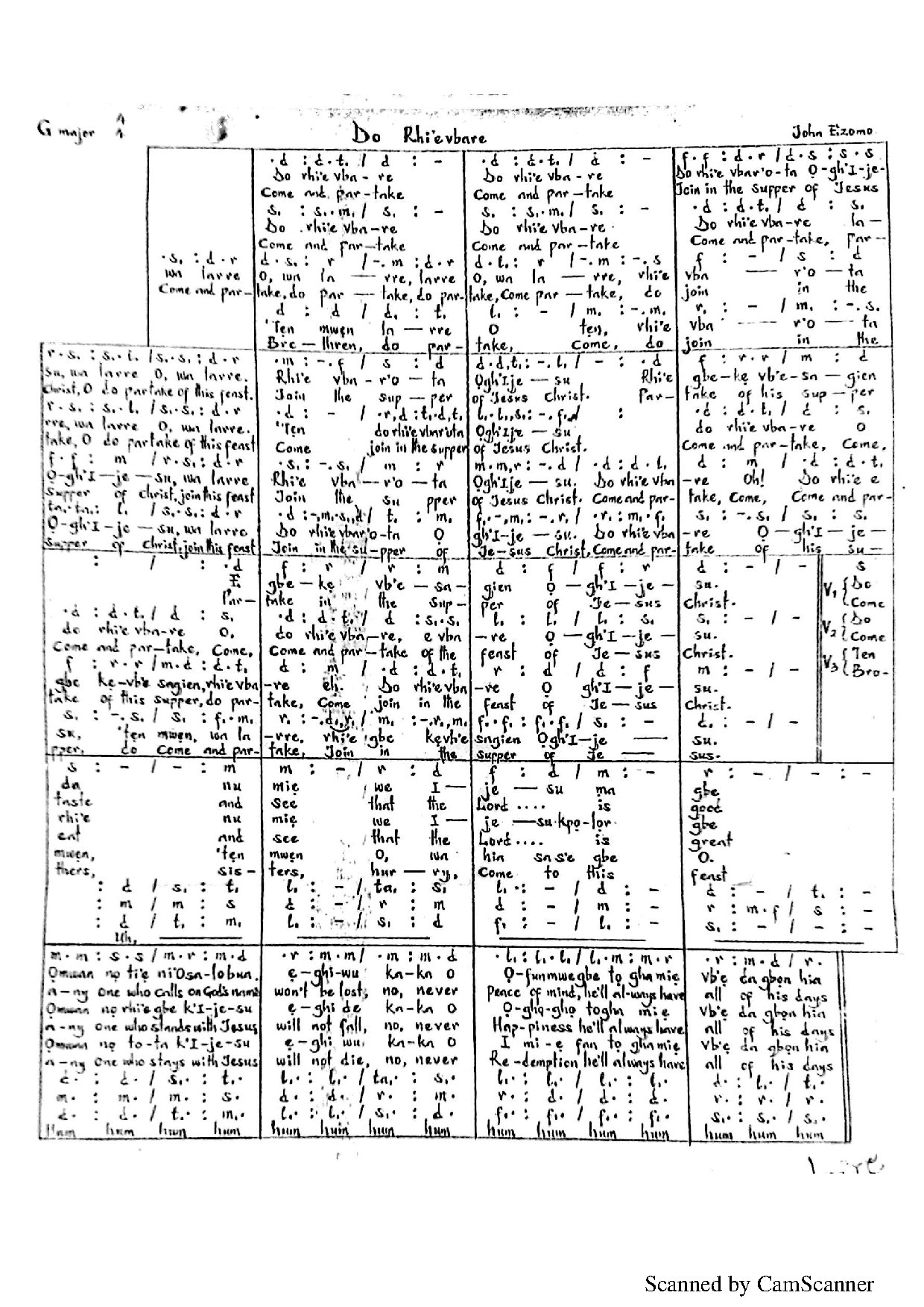Do Rhie'vare - Download Choir Script PDF