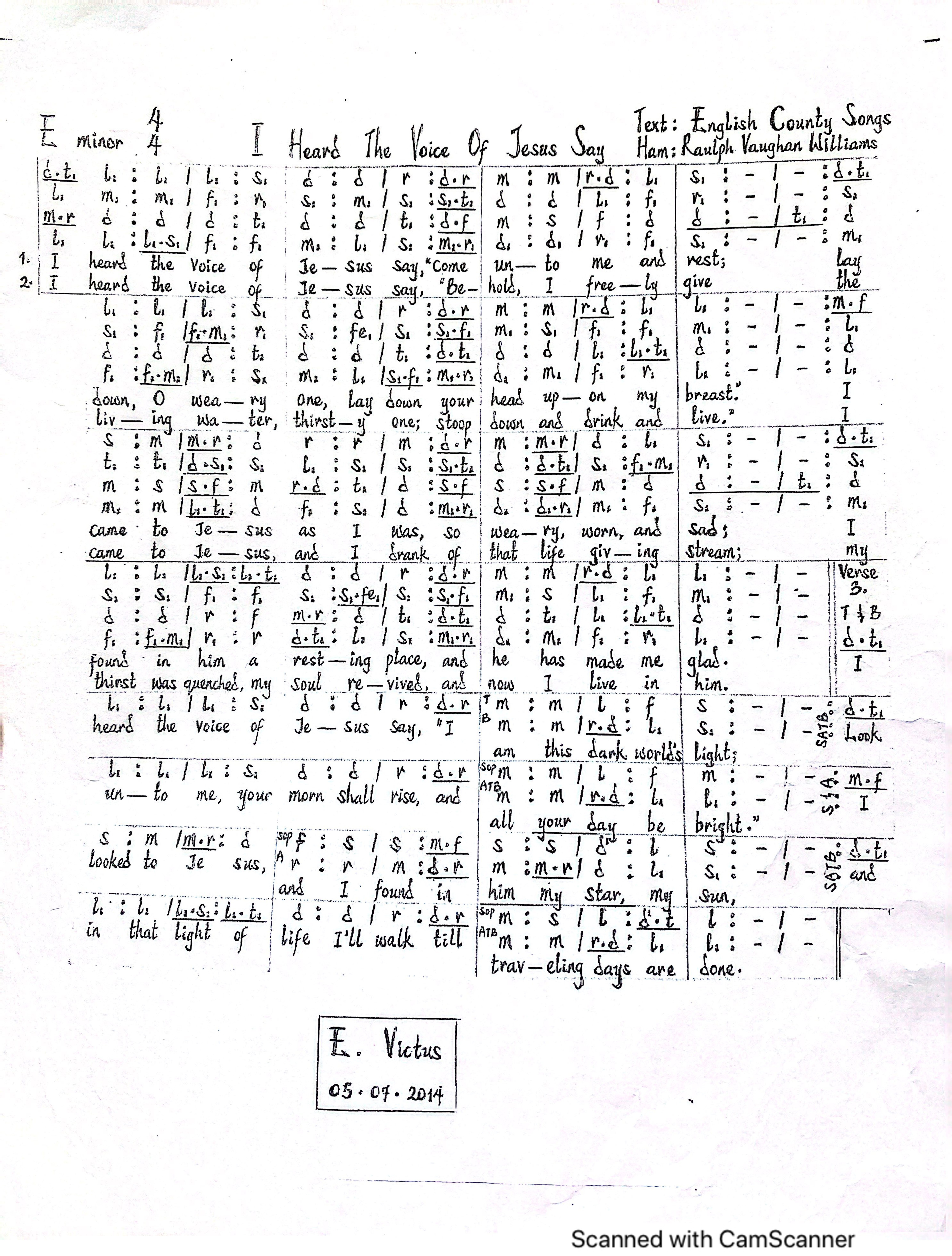 I Heard The Voice 2 - Download Choir Script PDF