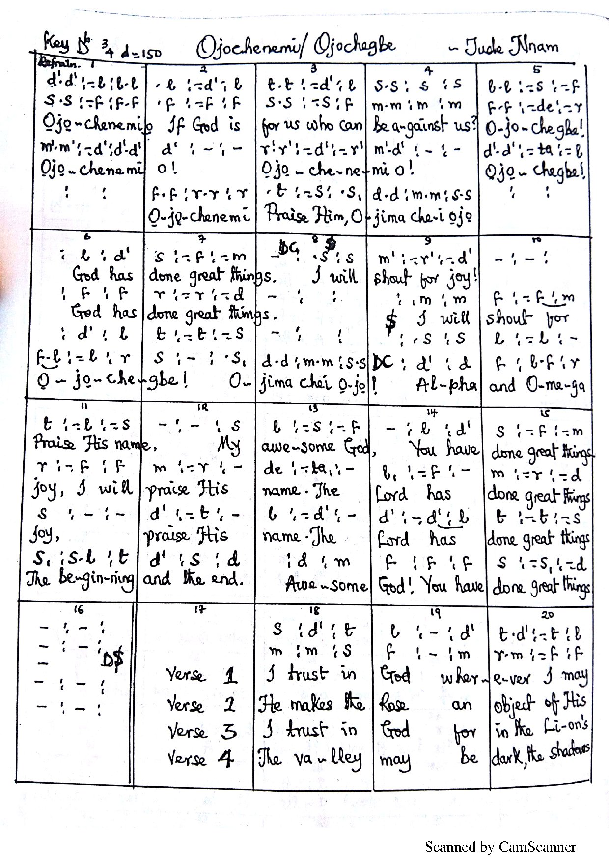 Ojochenemi - Download Choir Script PDF
