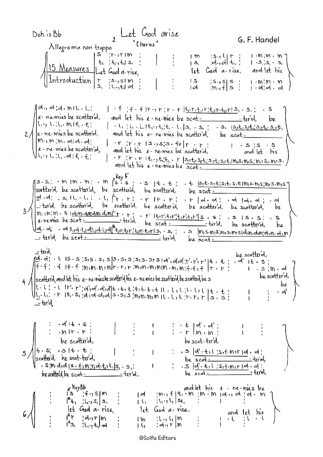 Let God Arise - Handel 2 - Download Choir Script PDF