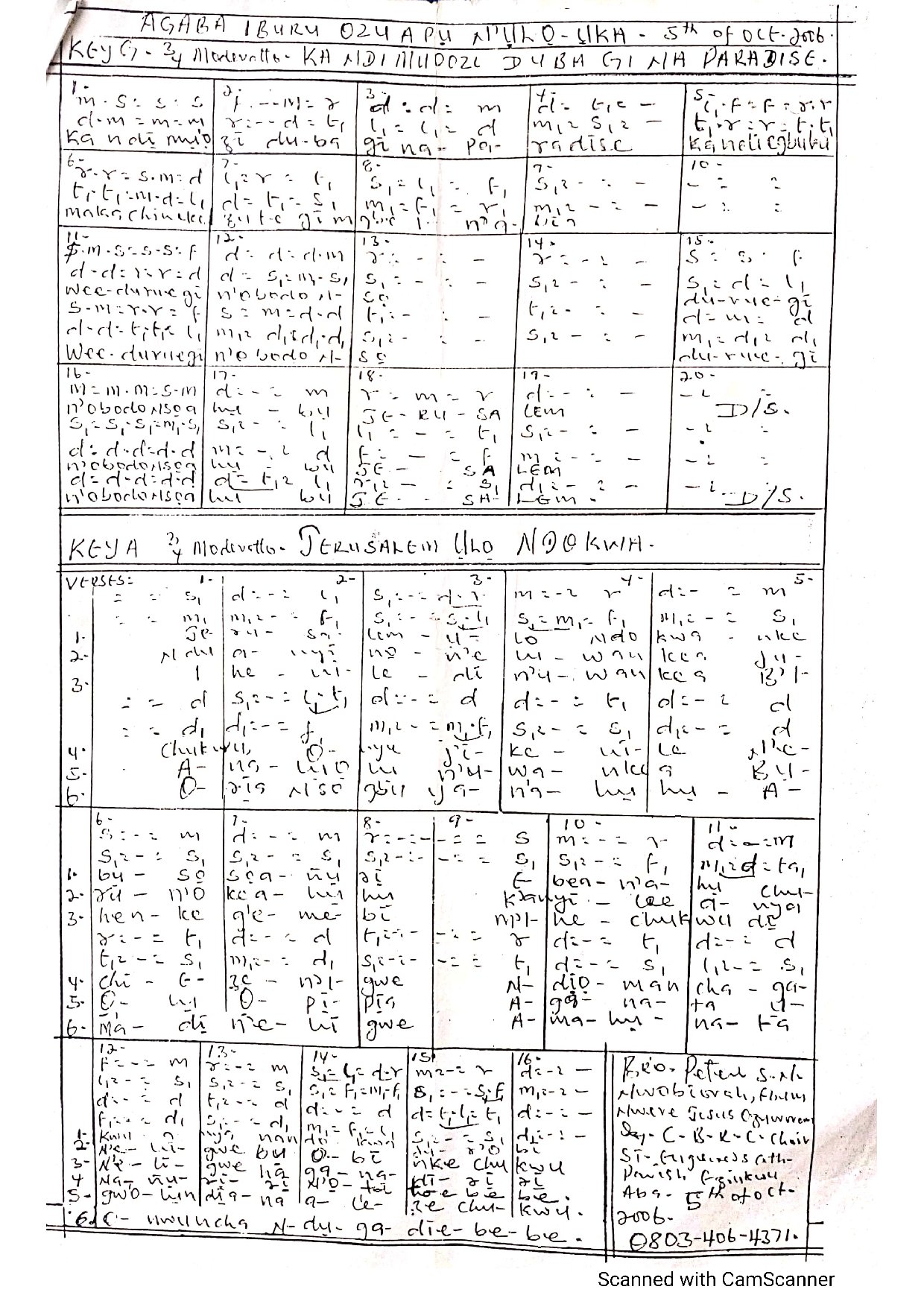 Jerusalem Ulo Ndokwa - Download Choir Script PDF