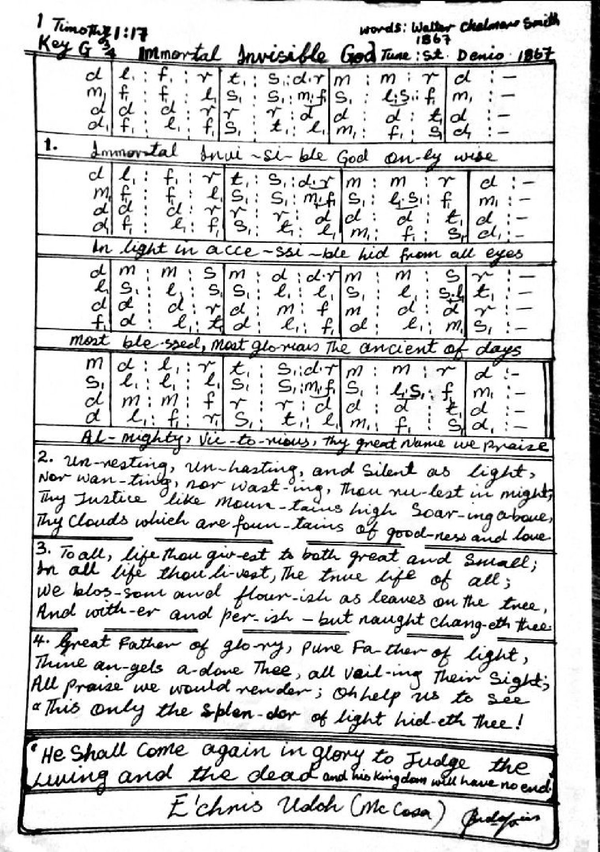 Immortal Invisible Rescanned - Download Choir Script PDF