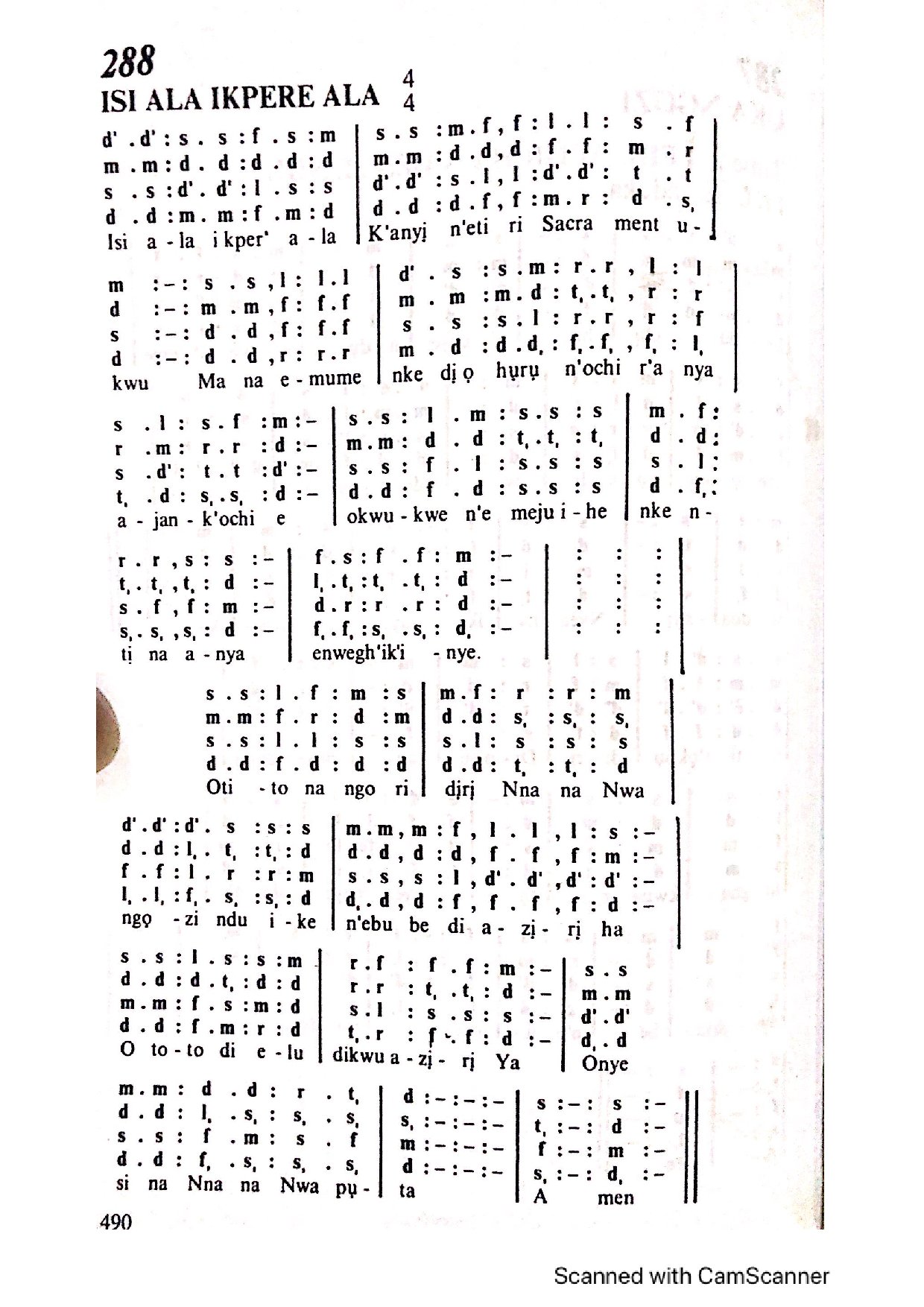 Isi Ala Ikpere Ala - Download Choir Script PDF
