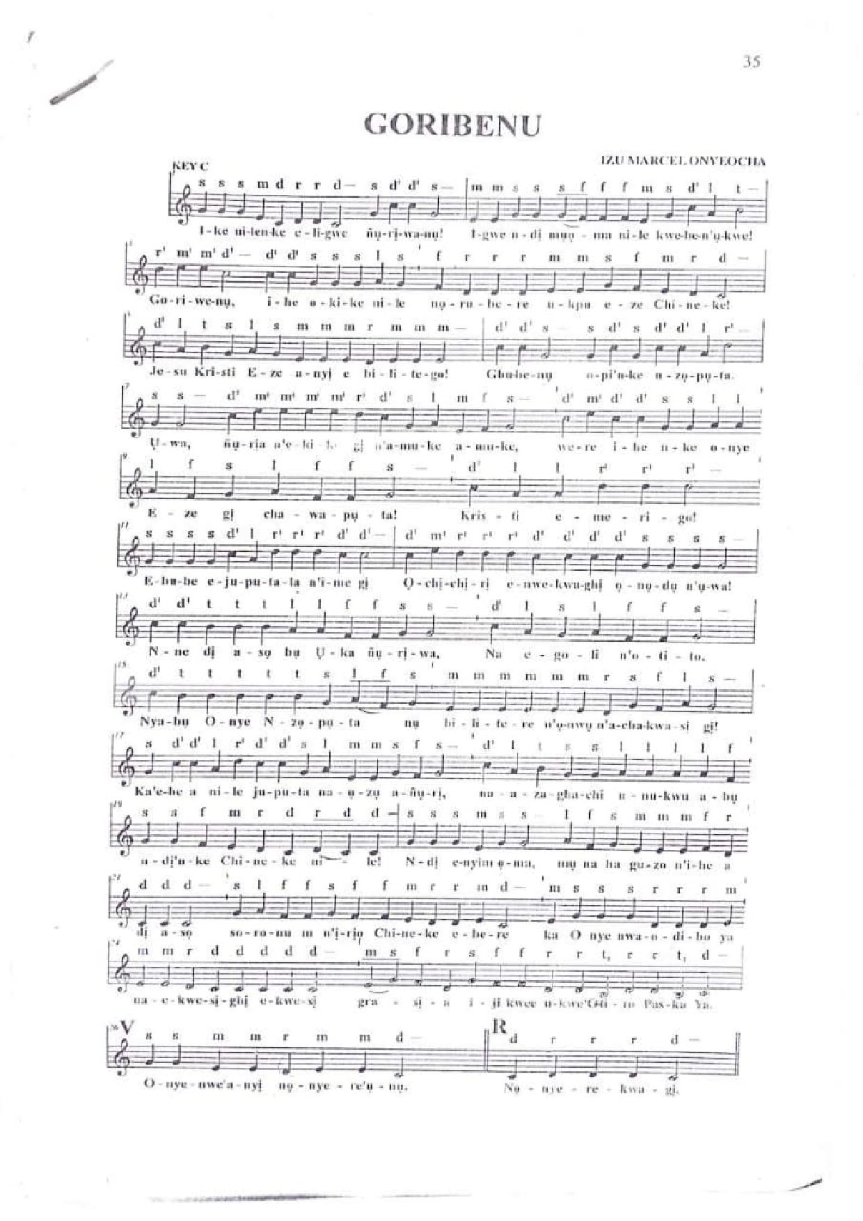Igbo Exultet - Download Choir Script PDF