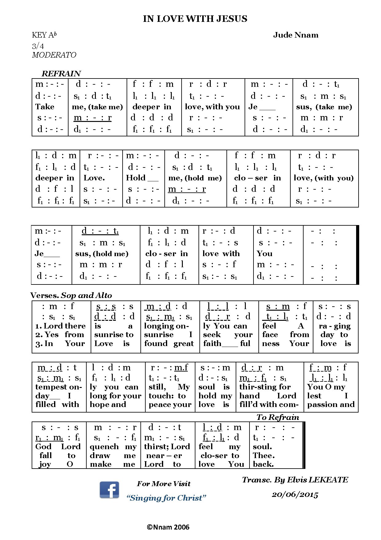 In Love With Jesus - Download Choir Script PDF