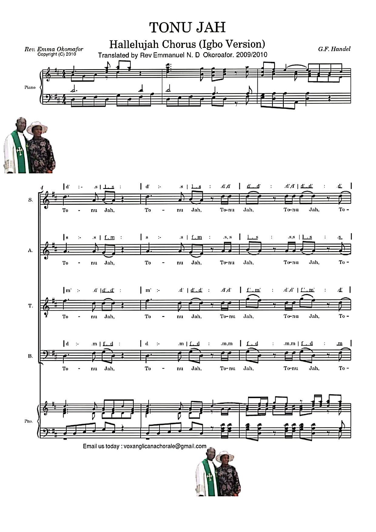 Igbo Alleluia Chorus - Download Choir Script PDF