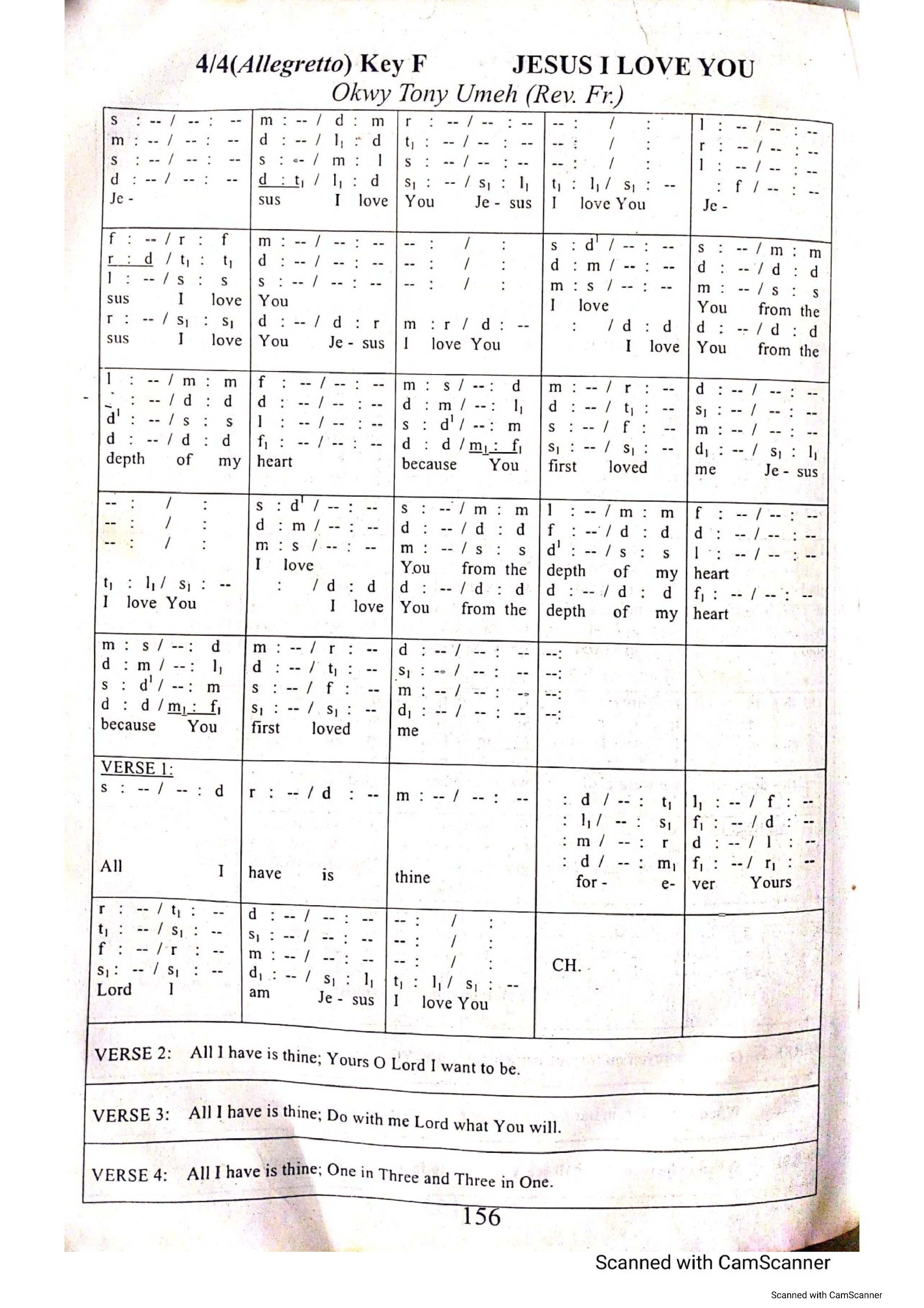 Jesus I Love You - Download Choir Script PDF