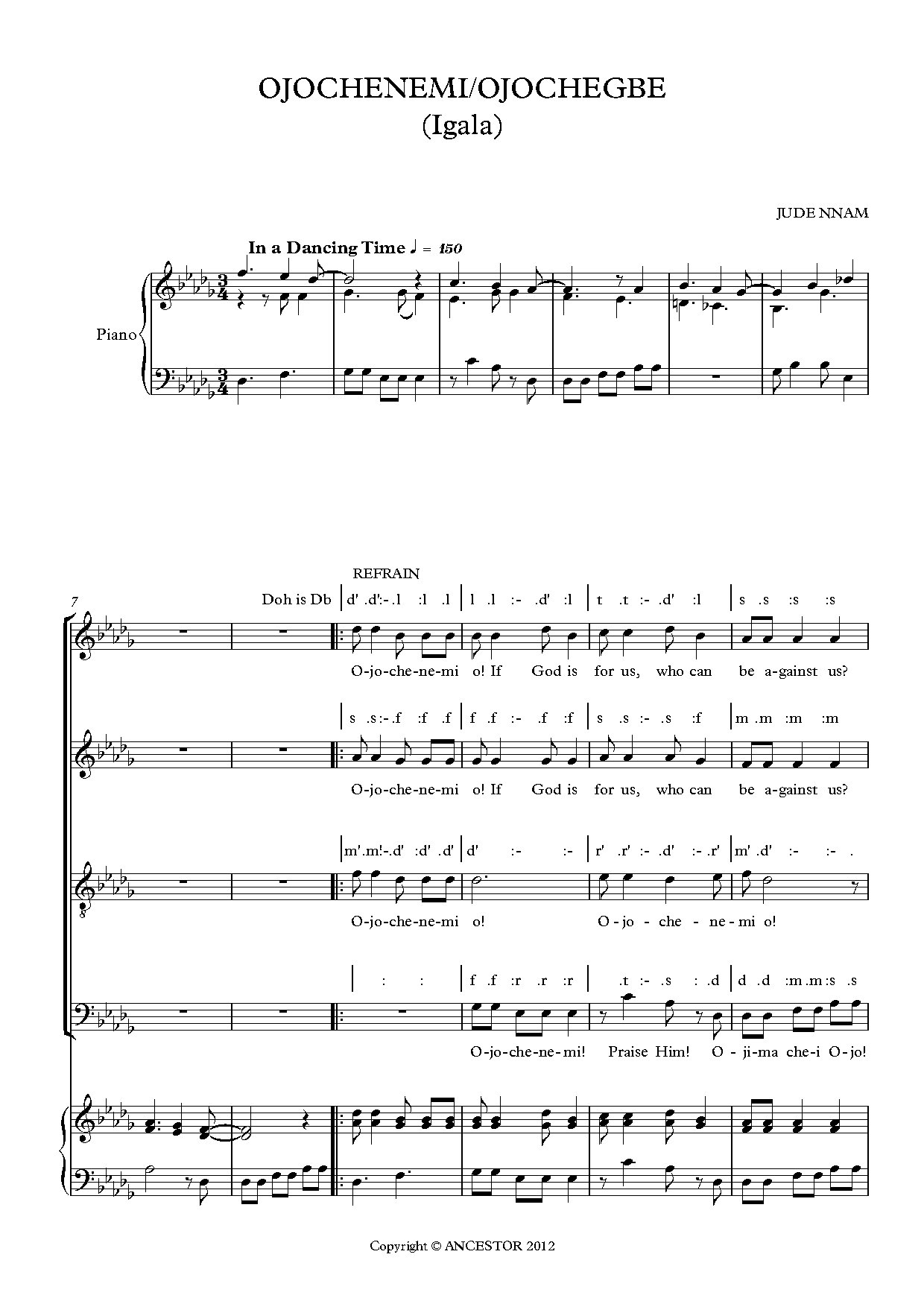 Ojochenemi-ojochegbe 2 - Download Choir Script PDF