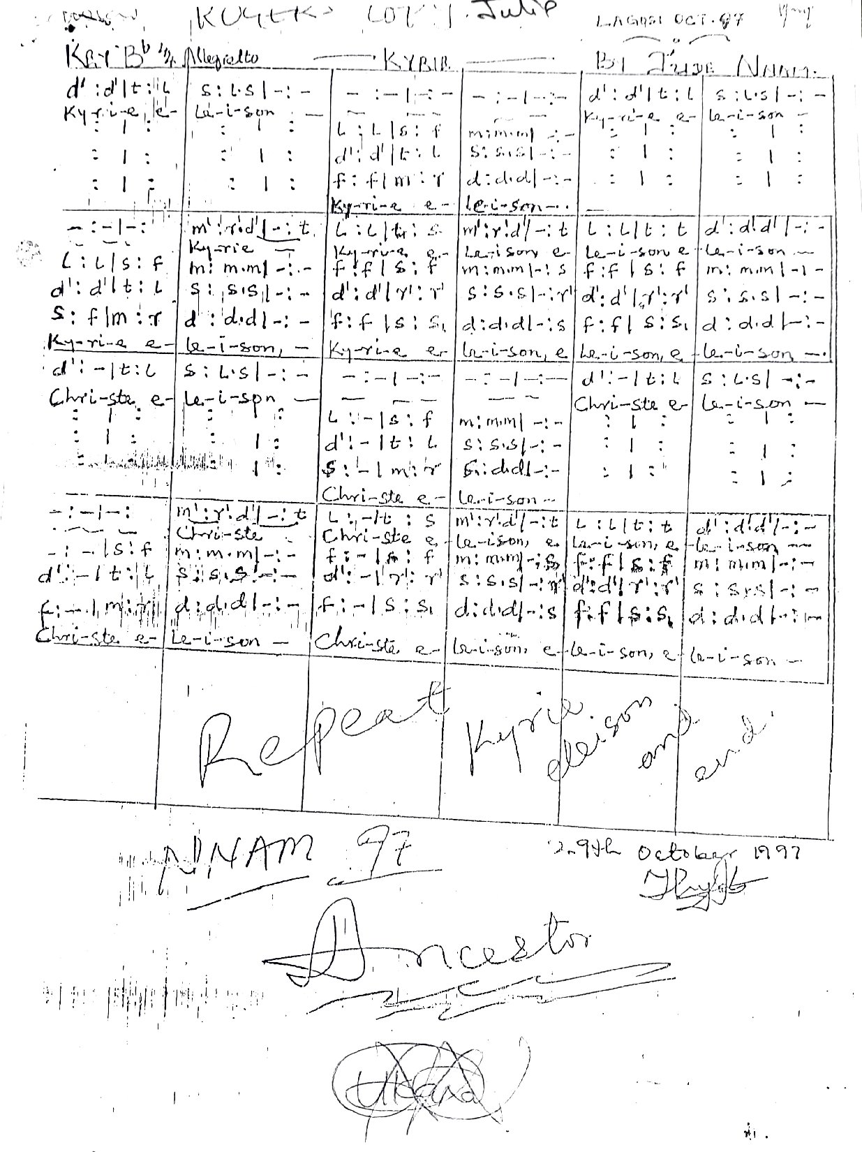 Kyrie Eleison - Jude Nnam - Download Choir Script PDF