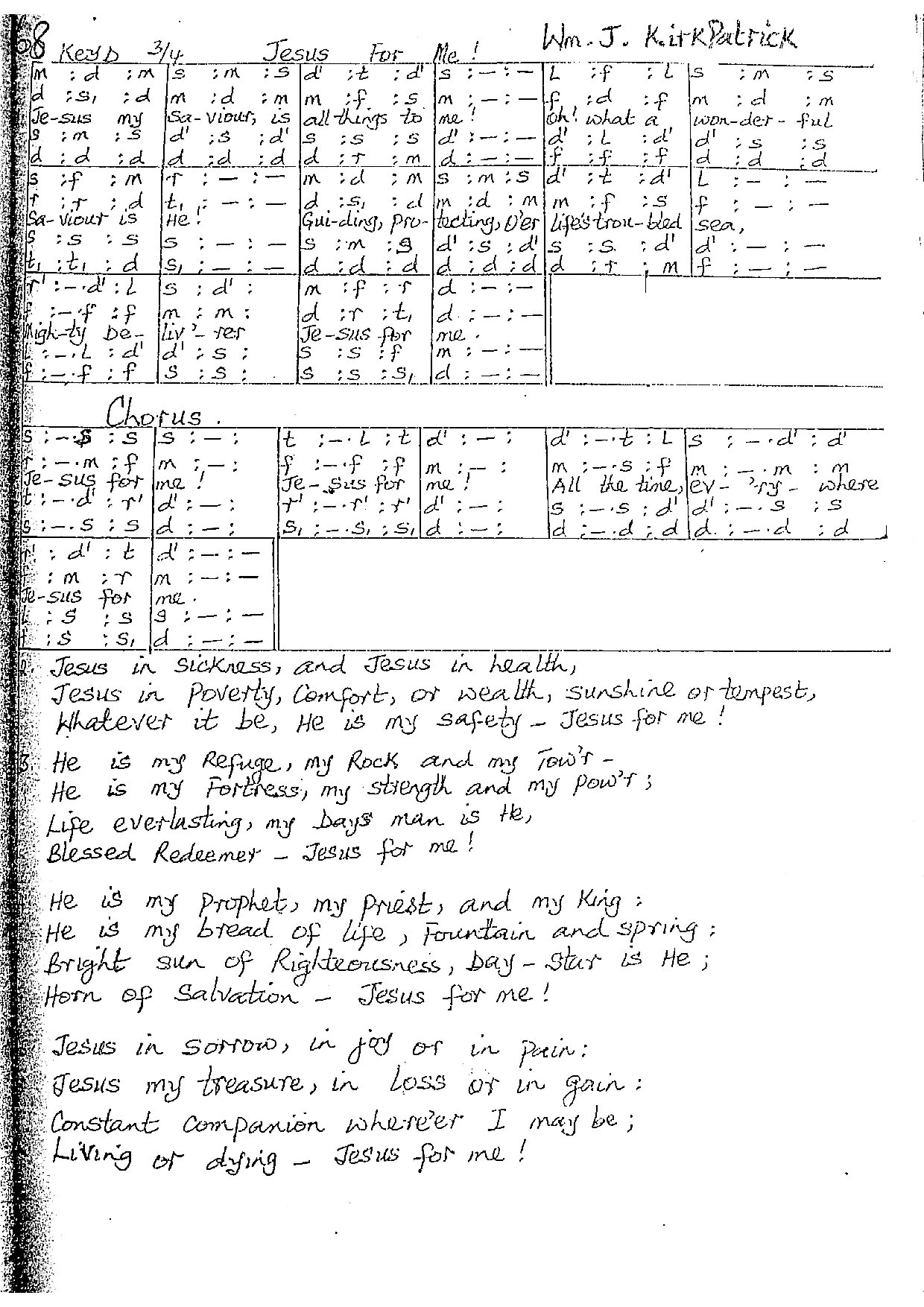 Jesus For Me - Download Choir Script PDF