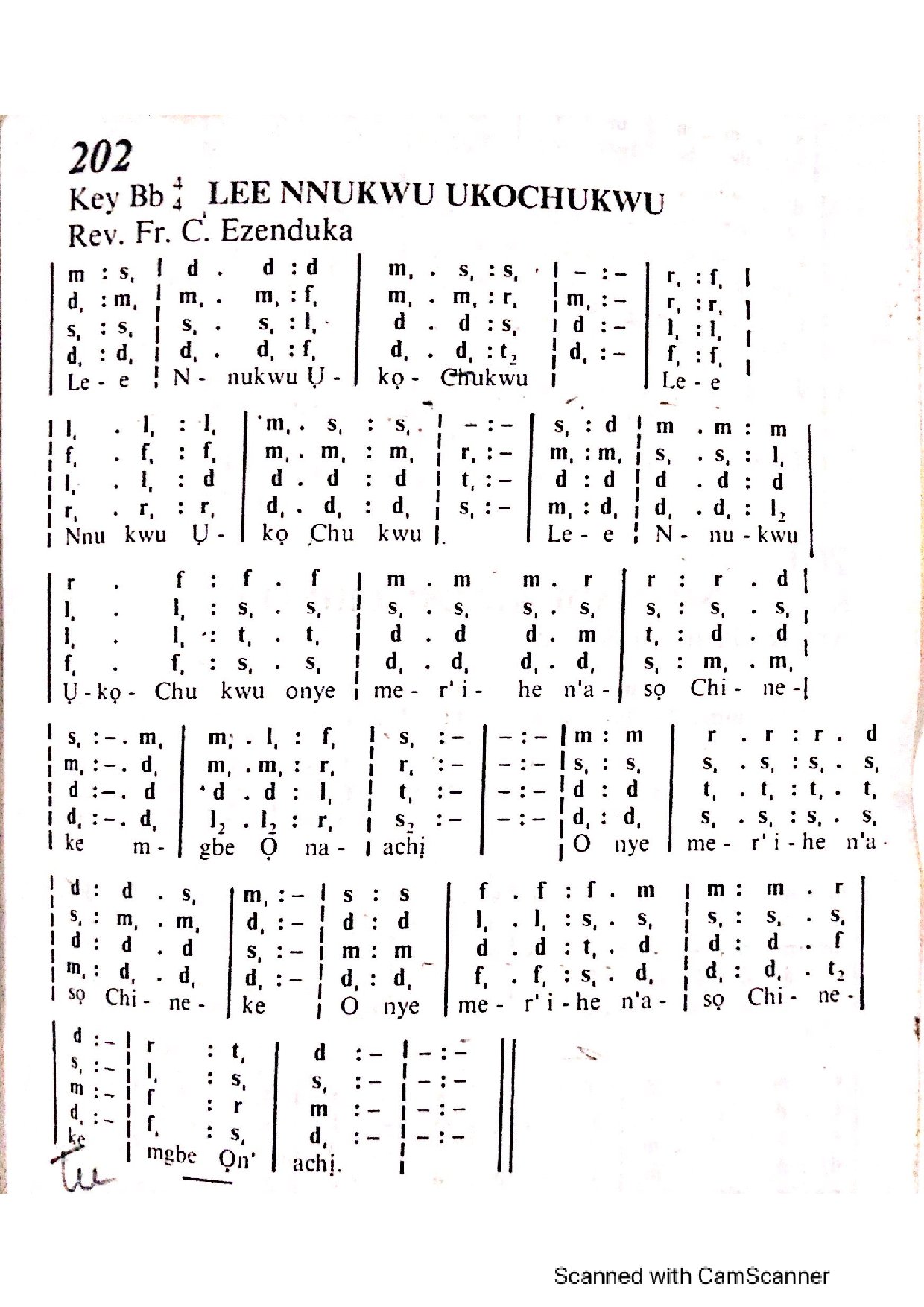 Lee Nnukwu Ukochukwu - Download Choir Script PDF