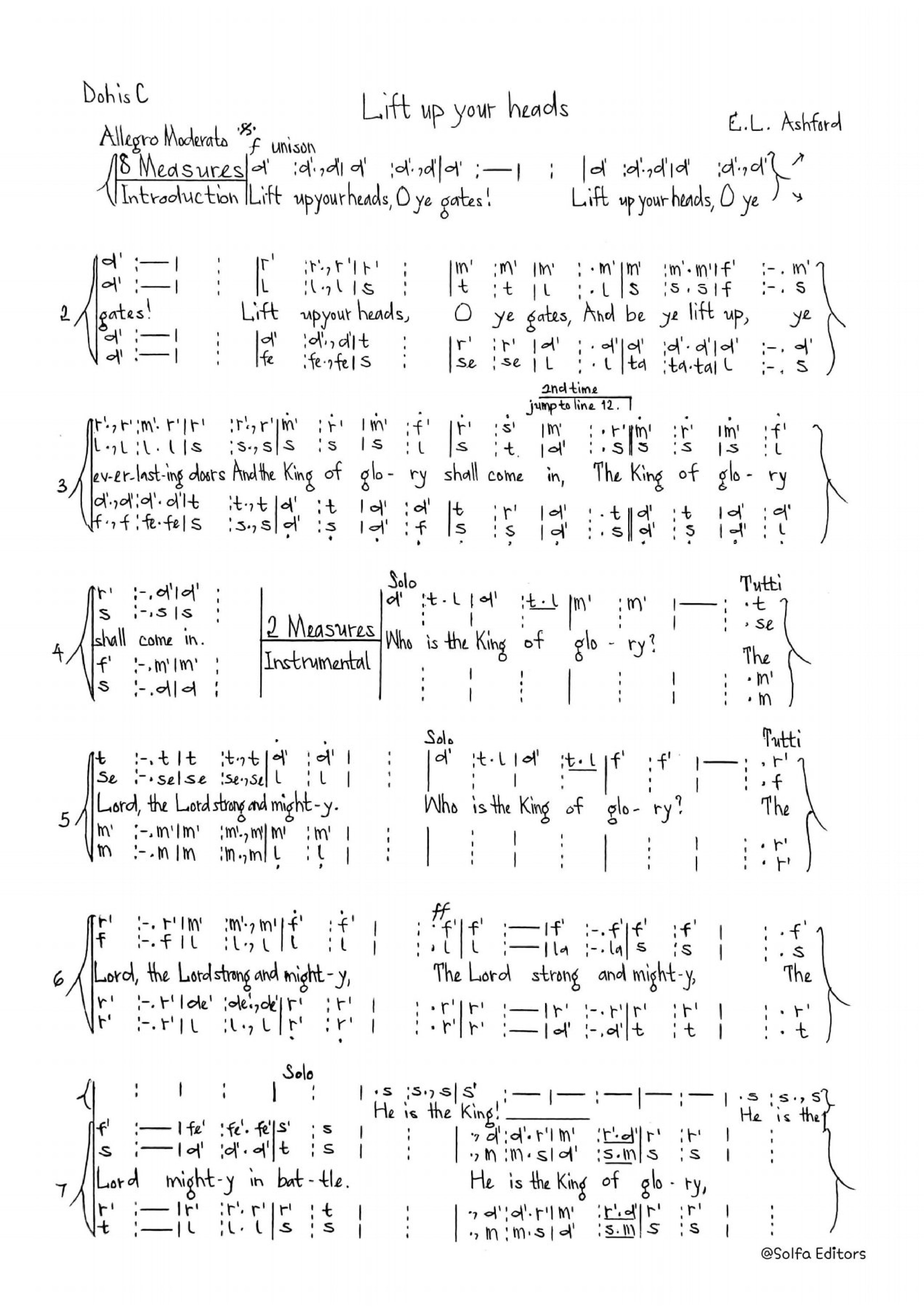 Lift Up Your Heads - Ashford Final - Download Choir Script PDF