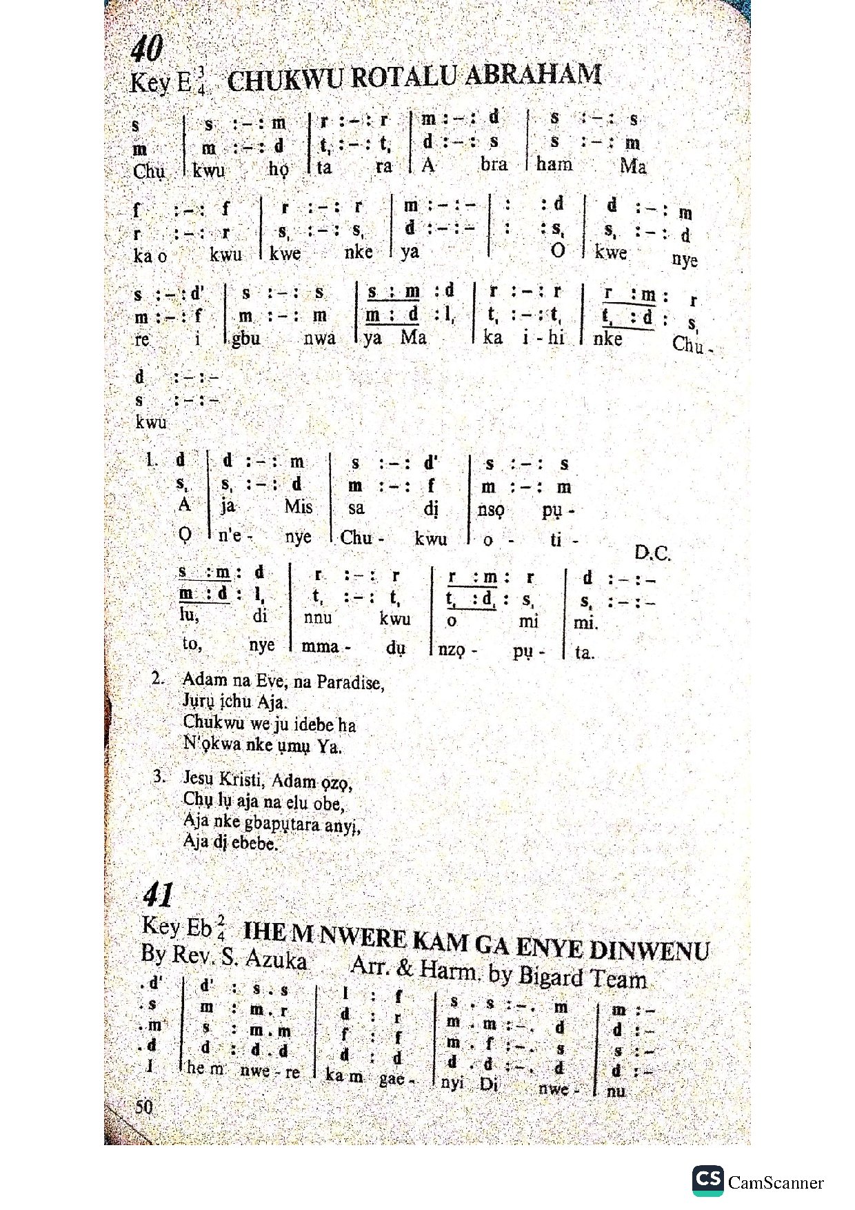 Ihem Nwere Ka M Ga Enye Dinwenu - Download Choir Script PDF