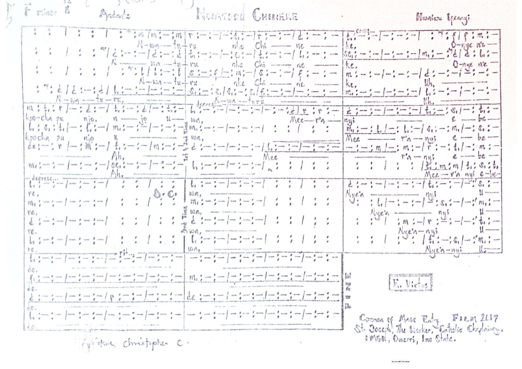Nwaturu Imsu - Download Choir Script PDF
