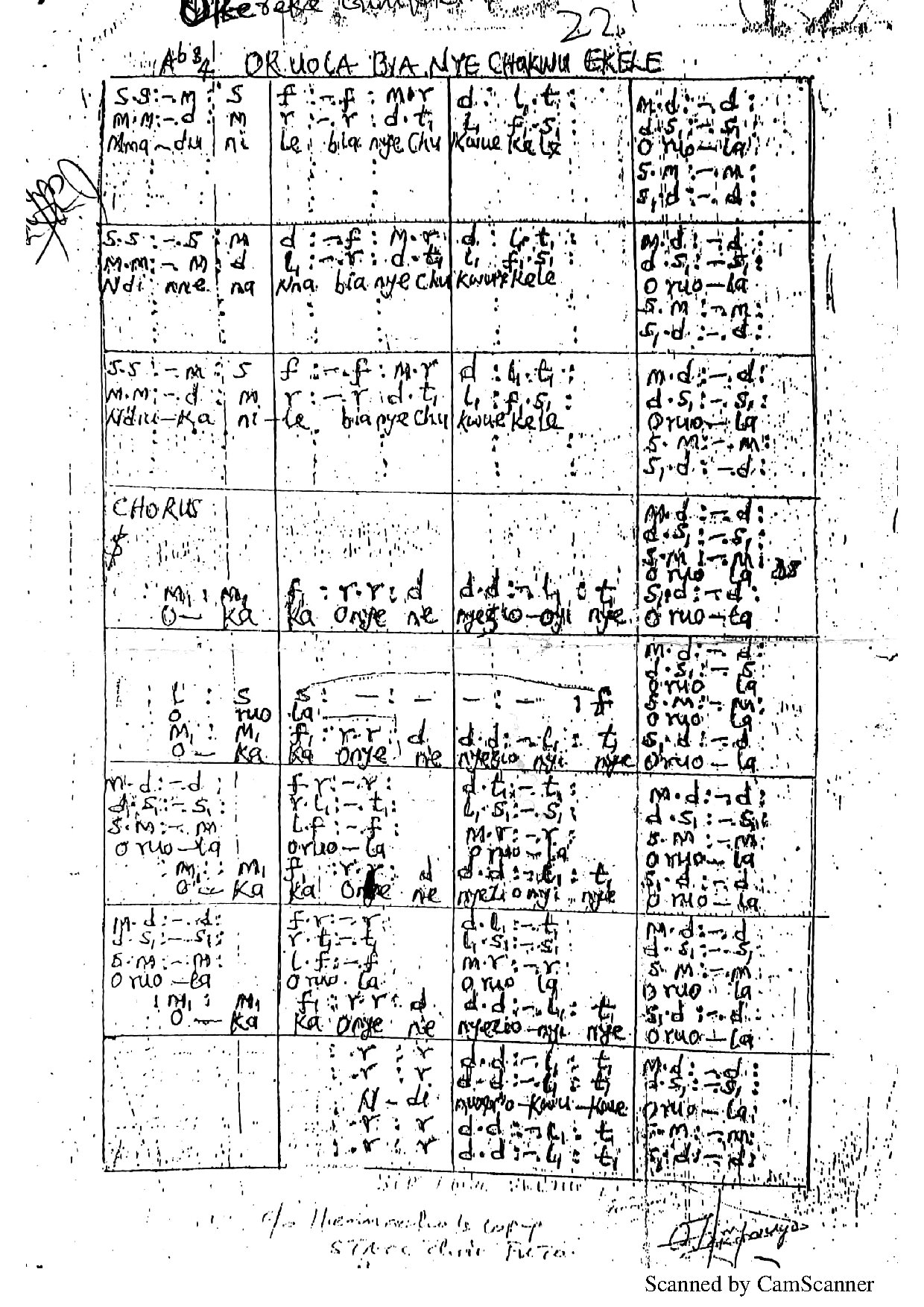Oruola - Download Choir Script PDF