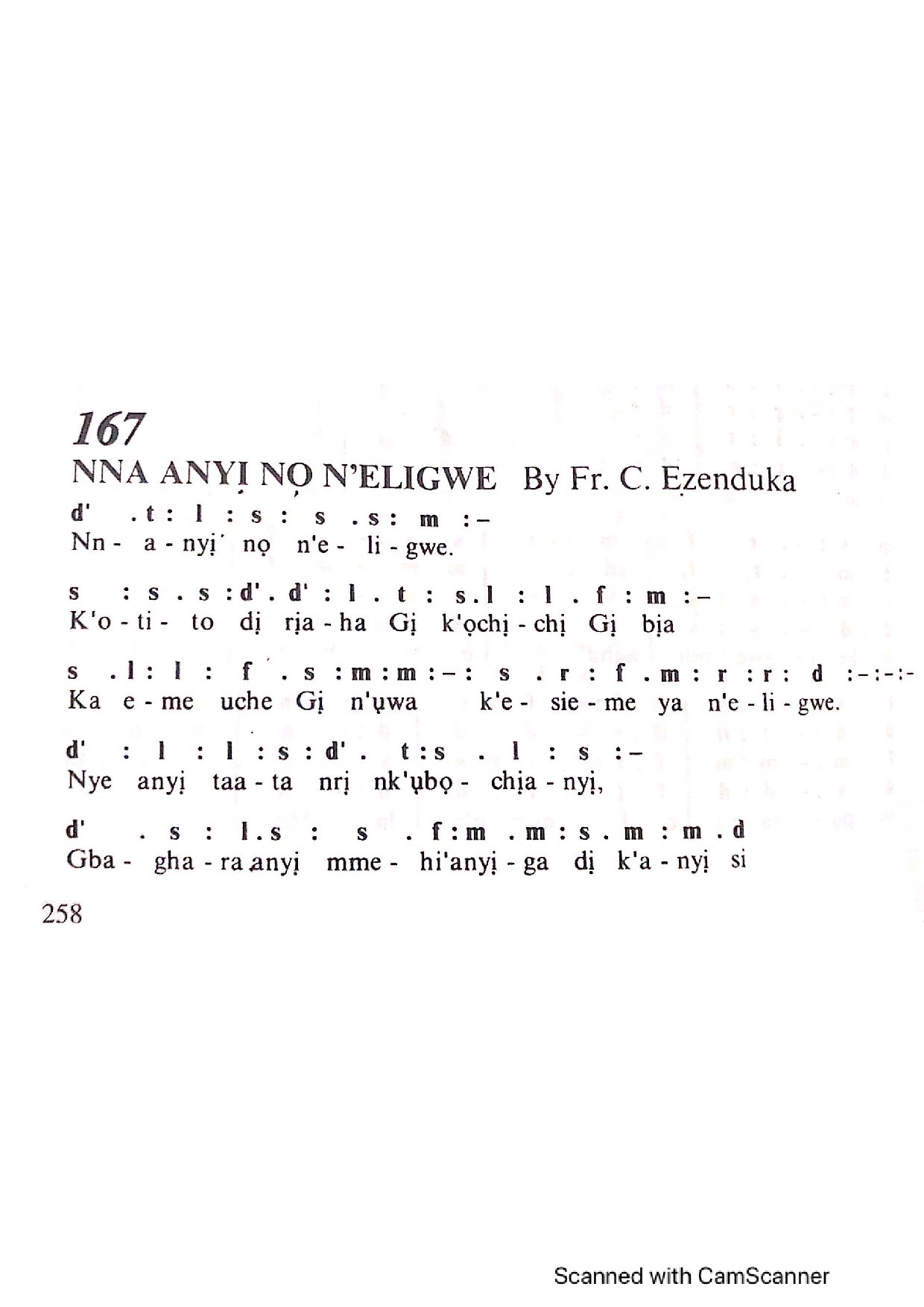 Nna Anyi No N’eligwe 2 - Download Choir Script PDF