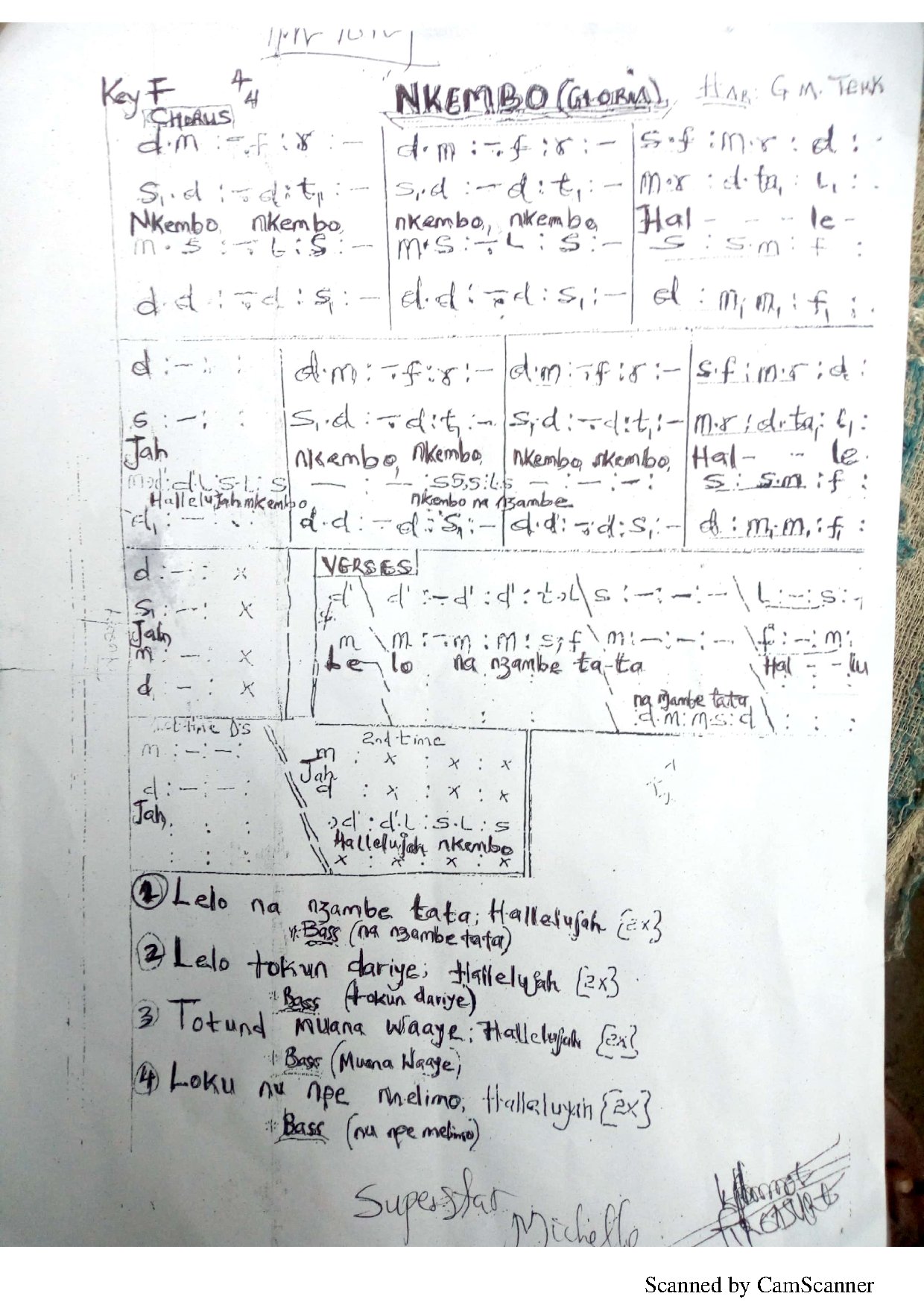 Nkembo Nkembo - Download Choir Script PDF