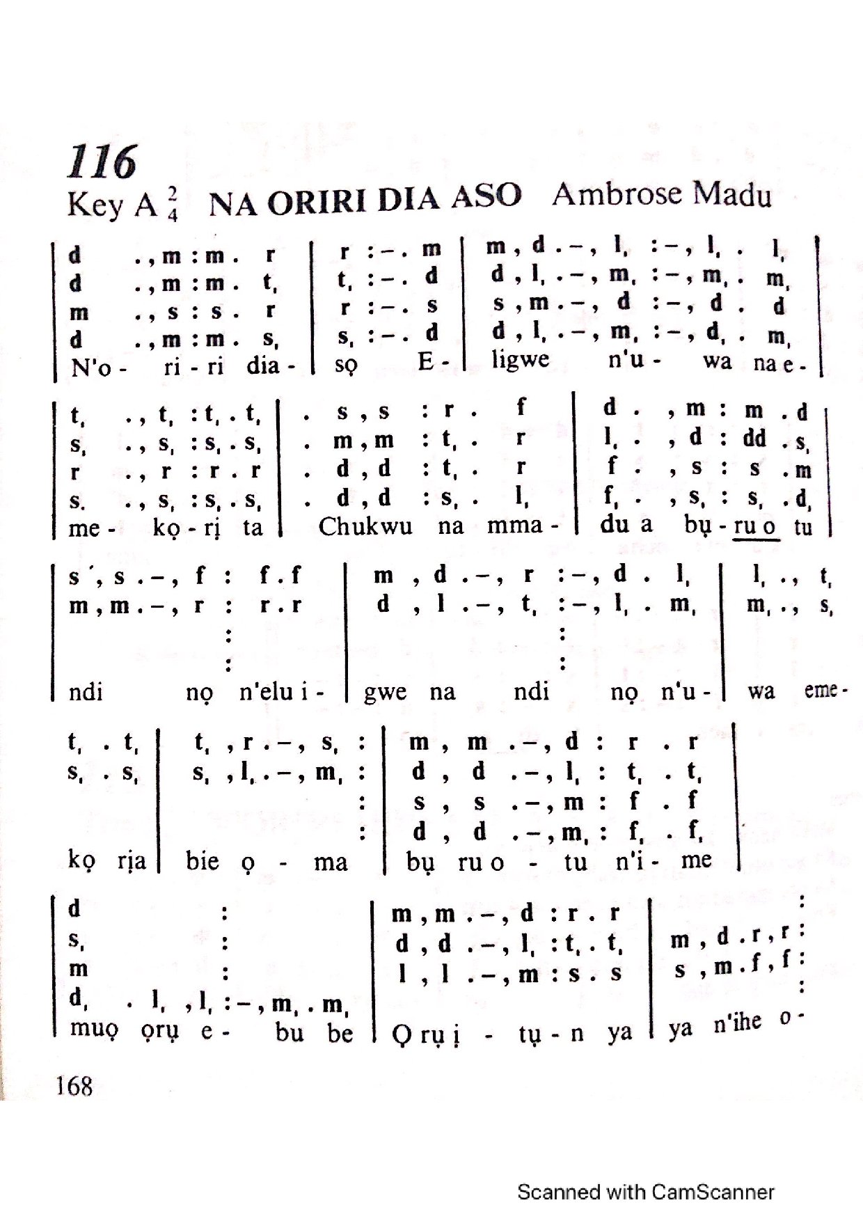 Na Oriri Di Aso 2 - Download Choir Script PDF