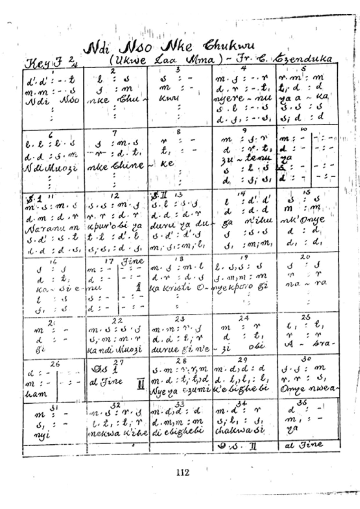 Ndi Nso Nke Chukwu - Download Choir Script PDF