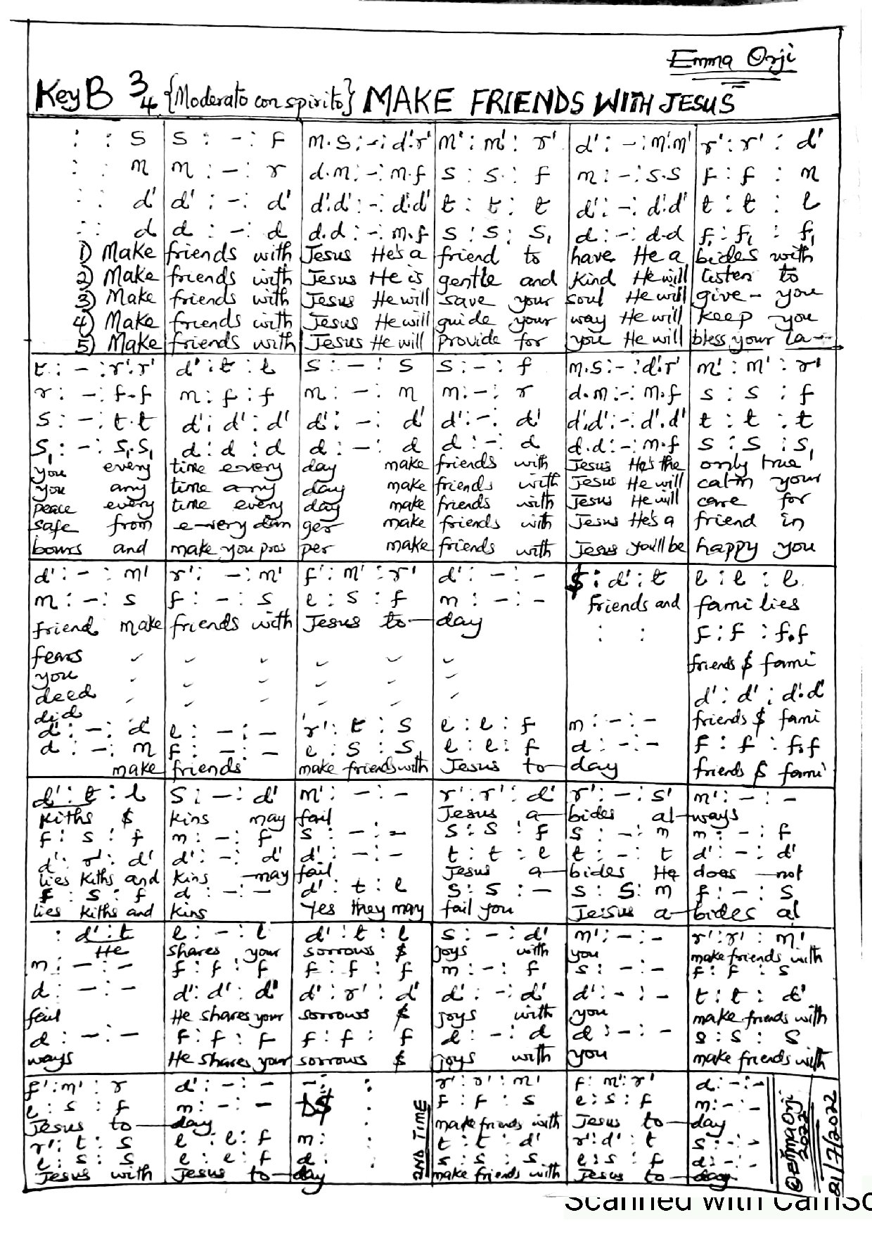 Make Friends With Jesus - Download Choir Script PDF