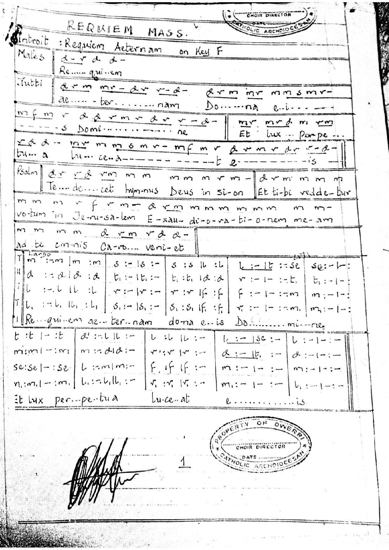 Misa De Functis - Download Choir Script PDF