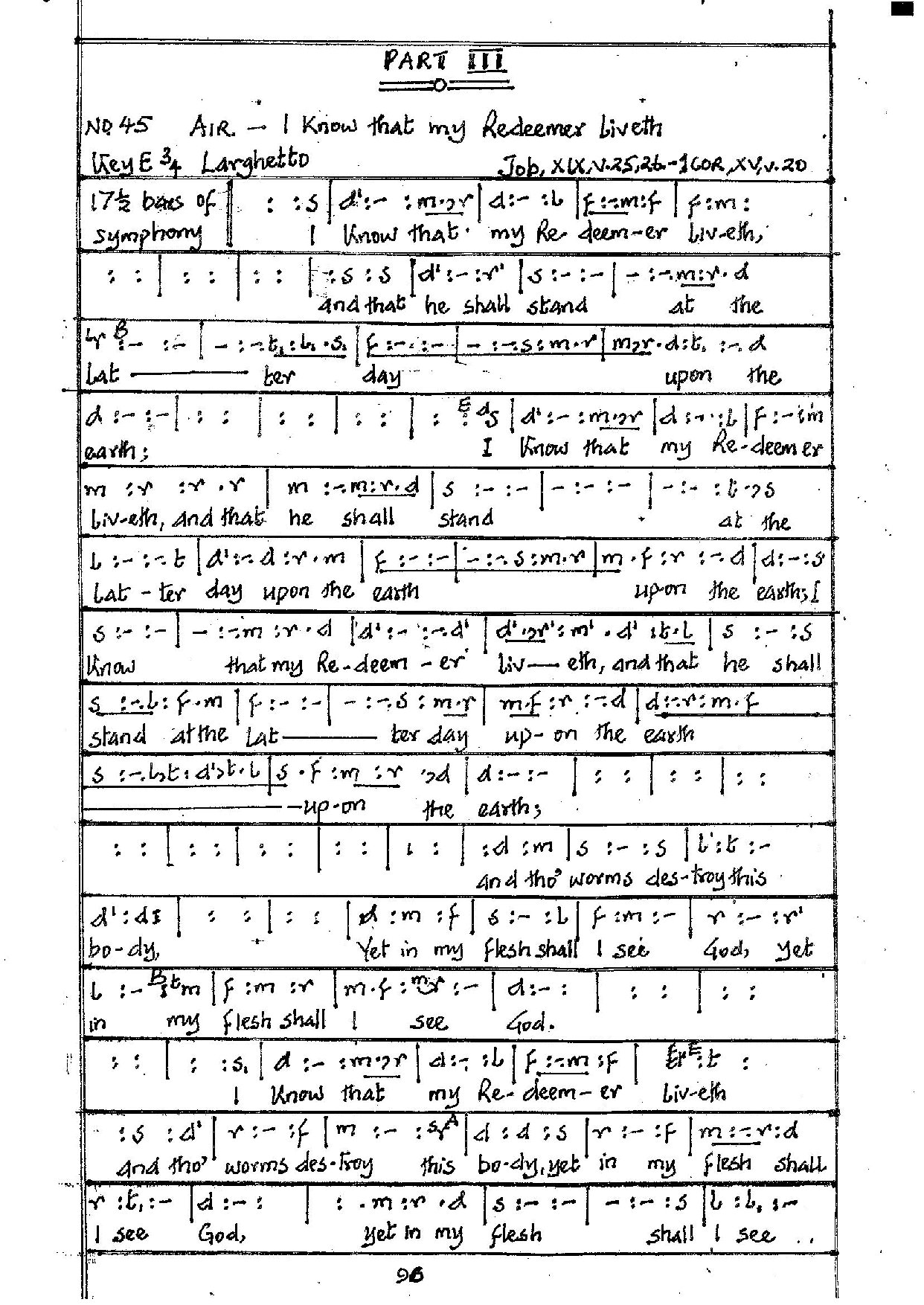 Messiah In Solfa Part 3 - Download Choir Script PDF