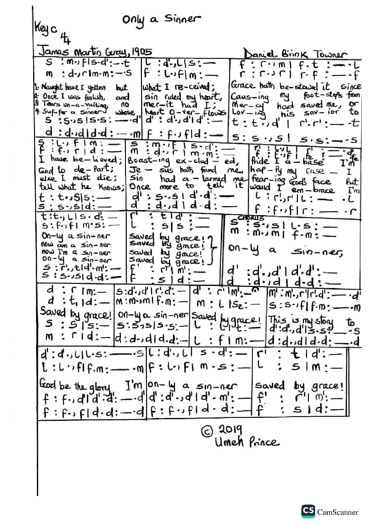 Only A Sinner 2 - Download Choir Script PDF