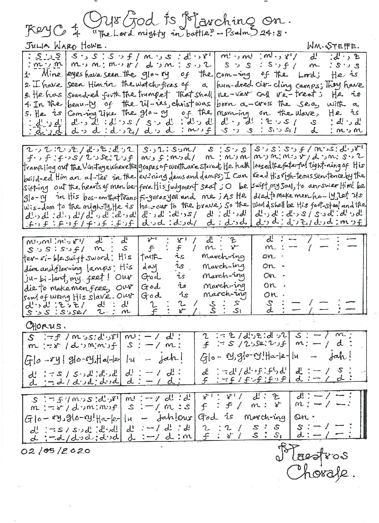 Our God Is Marching On - Download Choir Script PDF