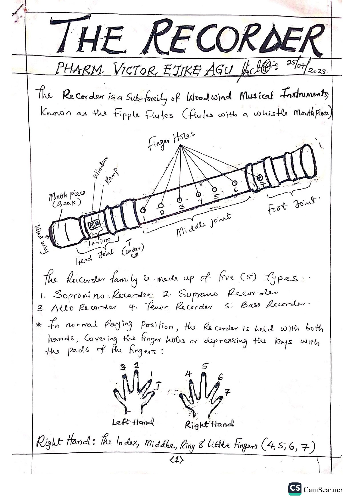 Recorder Tutorial - Download Choir Script PDF
