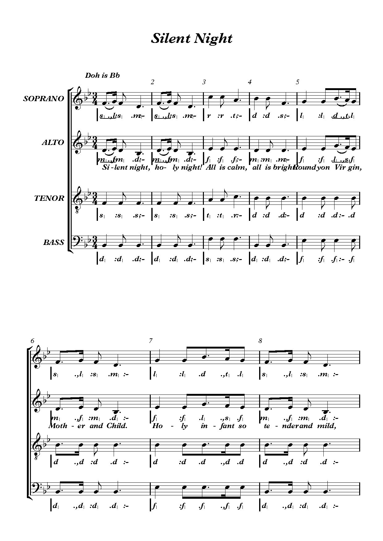 Silent Night 2 - Download Choir Script PDF