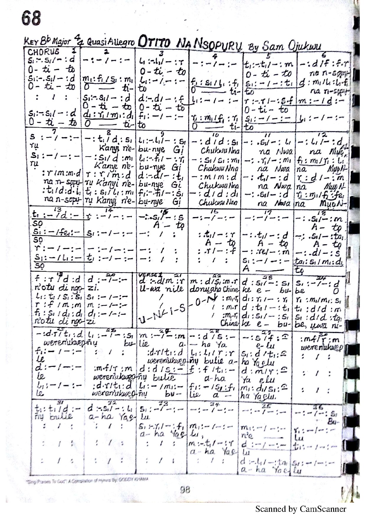 Otito Na Nsopuru - Download Choir Script PDF